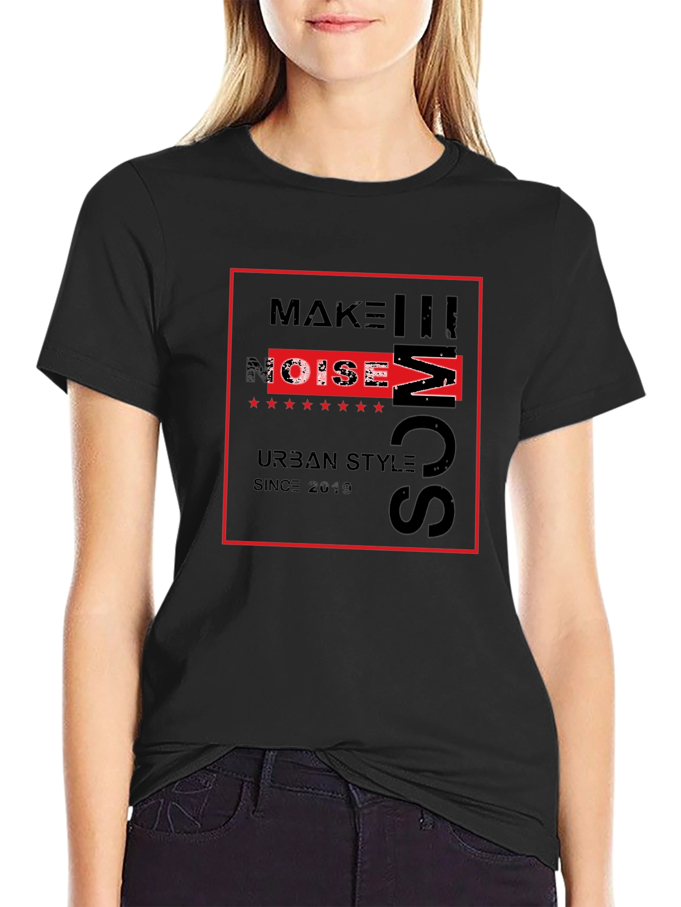 Urban Style Graphic Tee - Make Some Noise