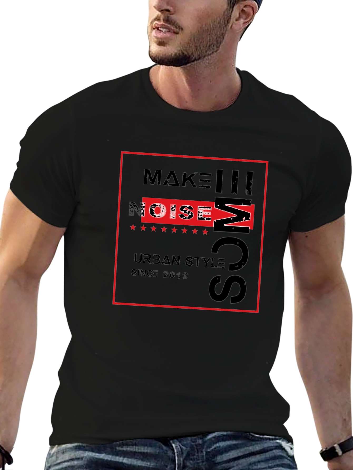 Urban Style Graphic Tee - Make Some Noise