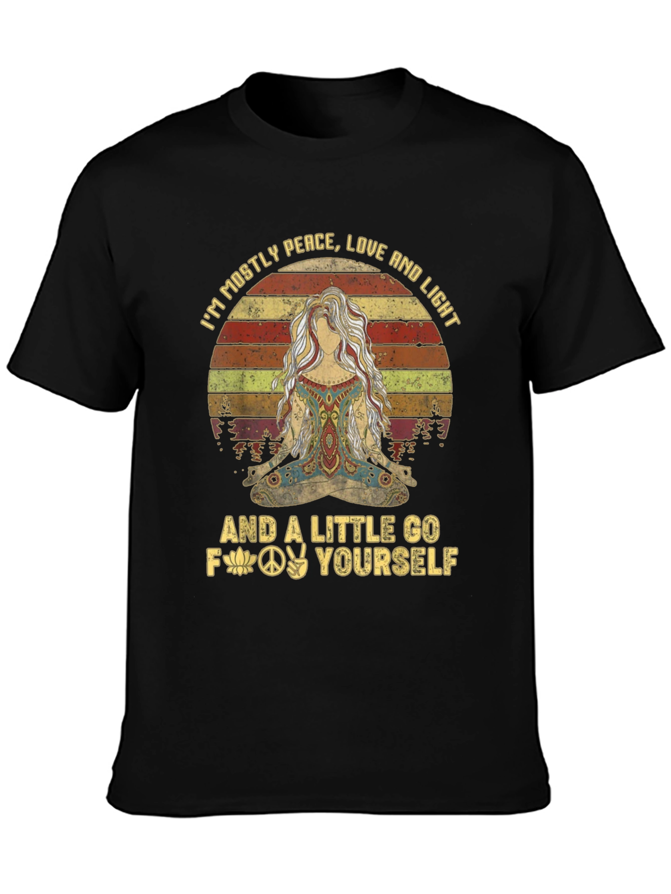 Peace Love Light T-Shirt - Funny Graphic Tee