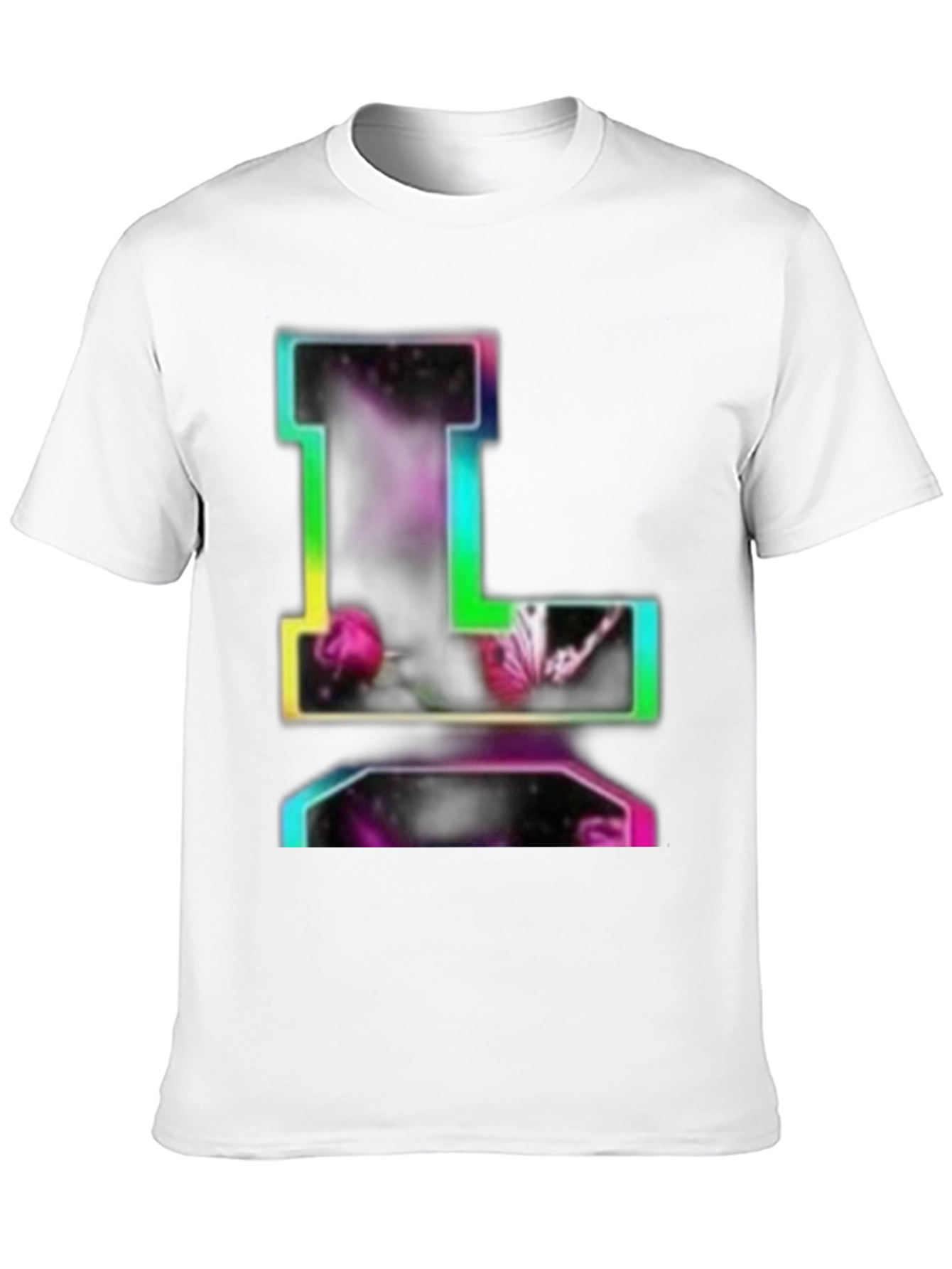 Rainbow Letter L Graphic T-Shirt