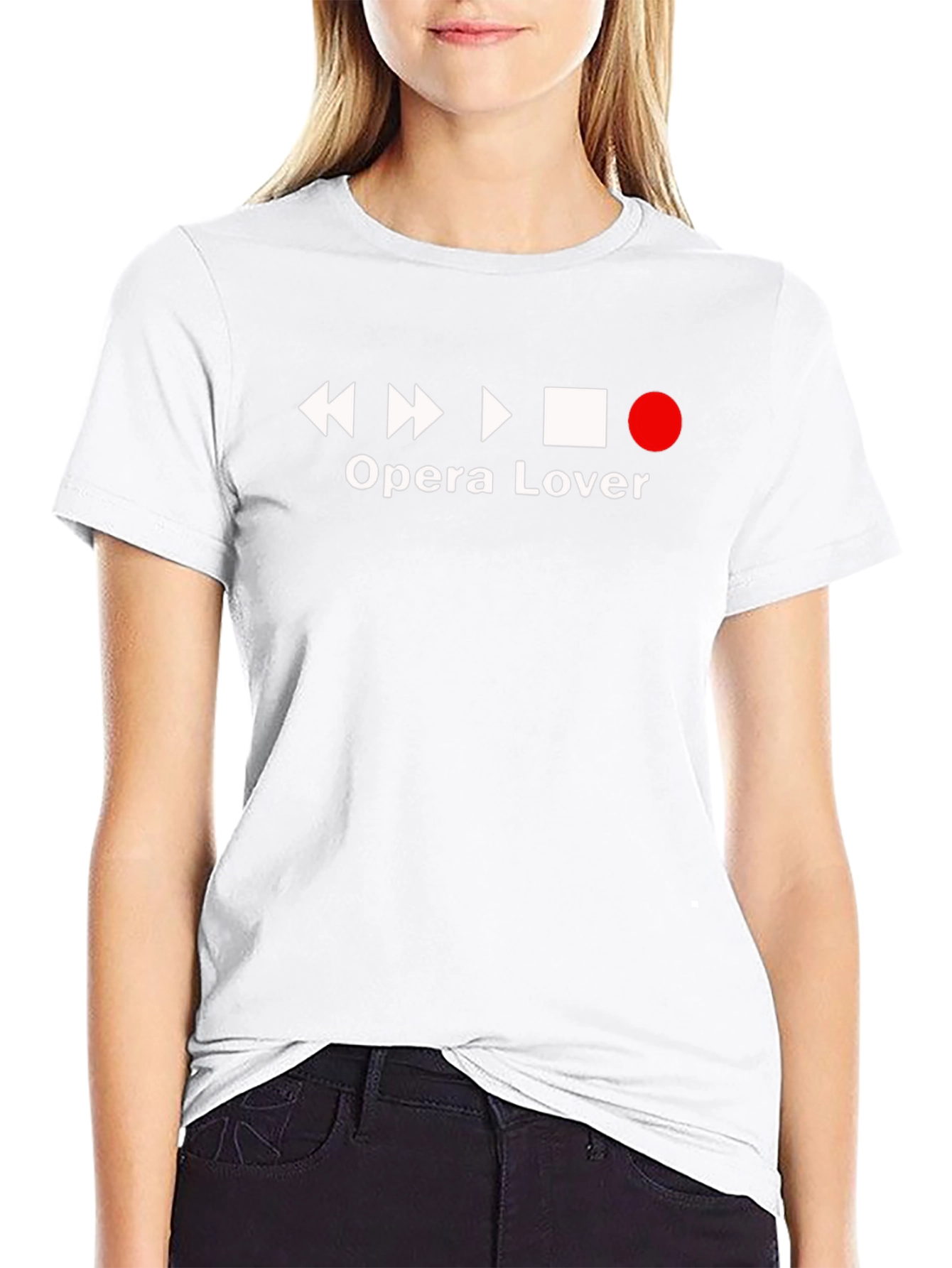 Opera Lover Graphic T-Shirt - Black Casual Tee