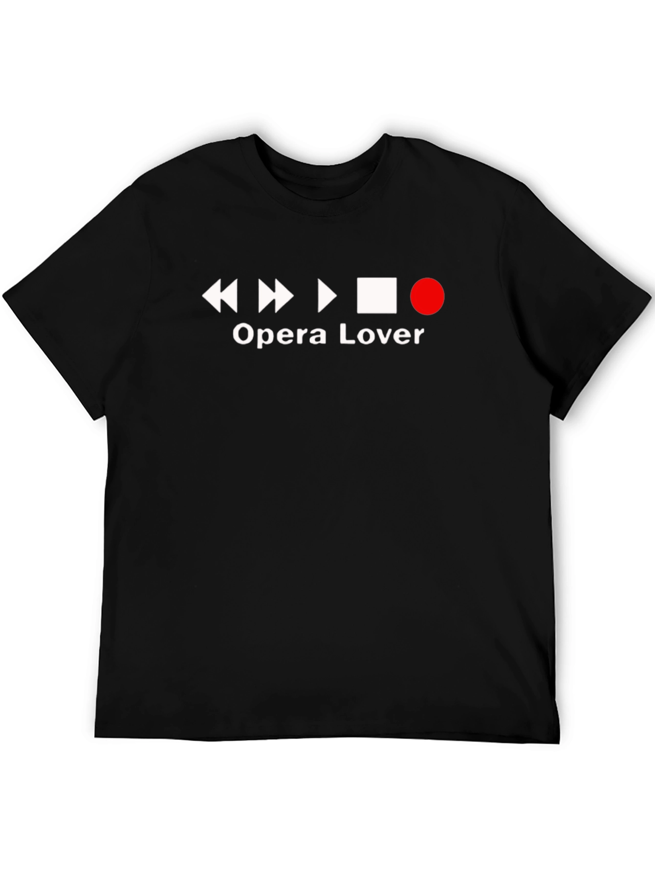 Opera Lover Graphic T-Shirt - Black Casual Tee