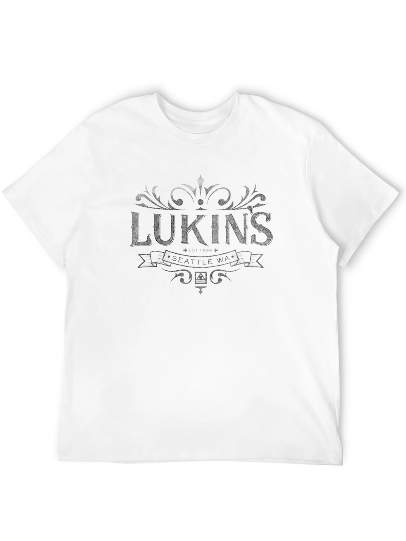 Lukins Seattle WA Black Graphic T-Shirt