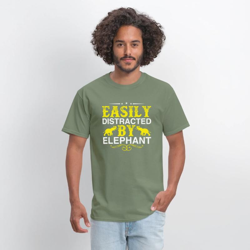 Easily Distracted By Elephant Lover Funny