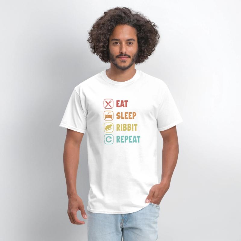 Eat Sleep Ribbit Repeat Bullfrog Tadpoles Froggy