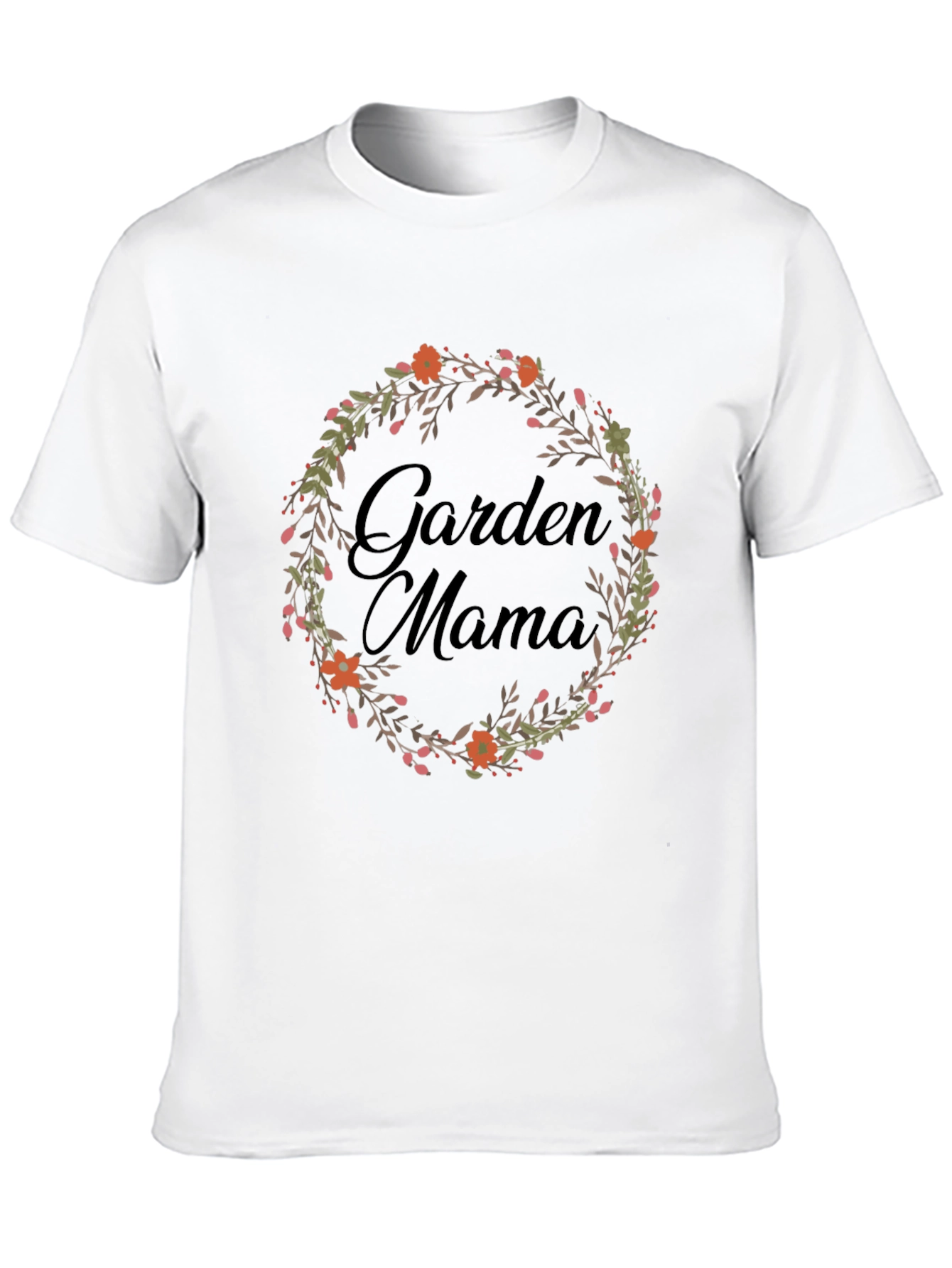 Garden Mama T-Shirt - Floral Wreath Design