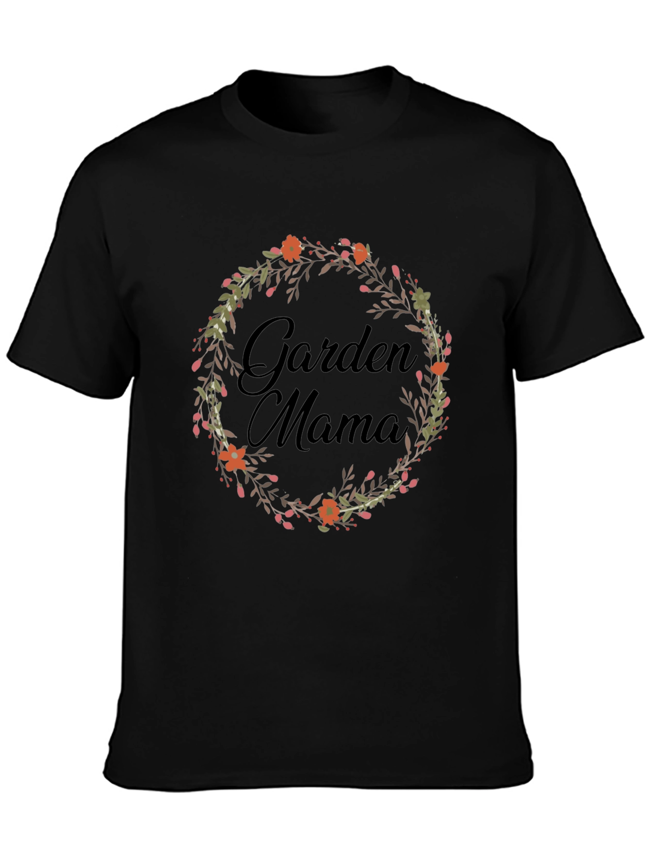 Garden Mama T-Shirt - Floral Wreath Design
