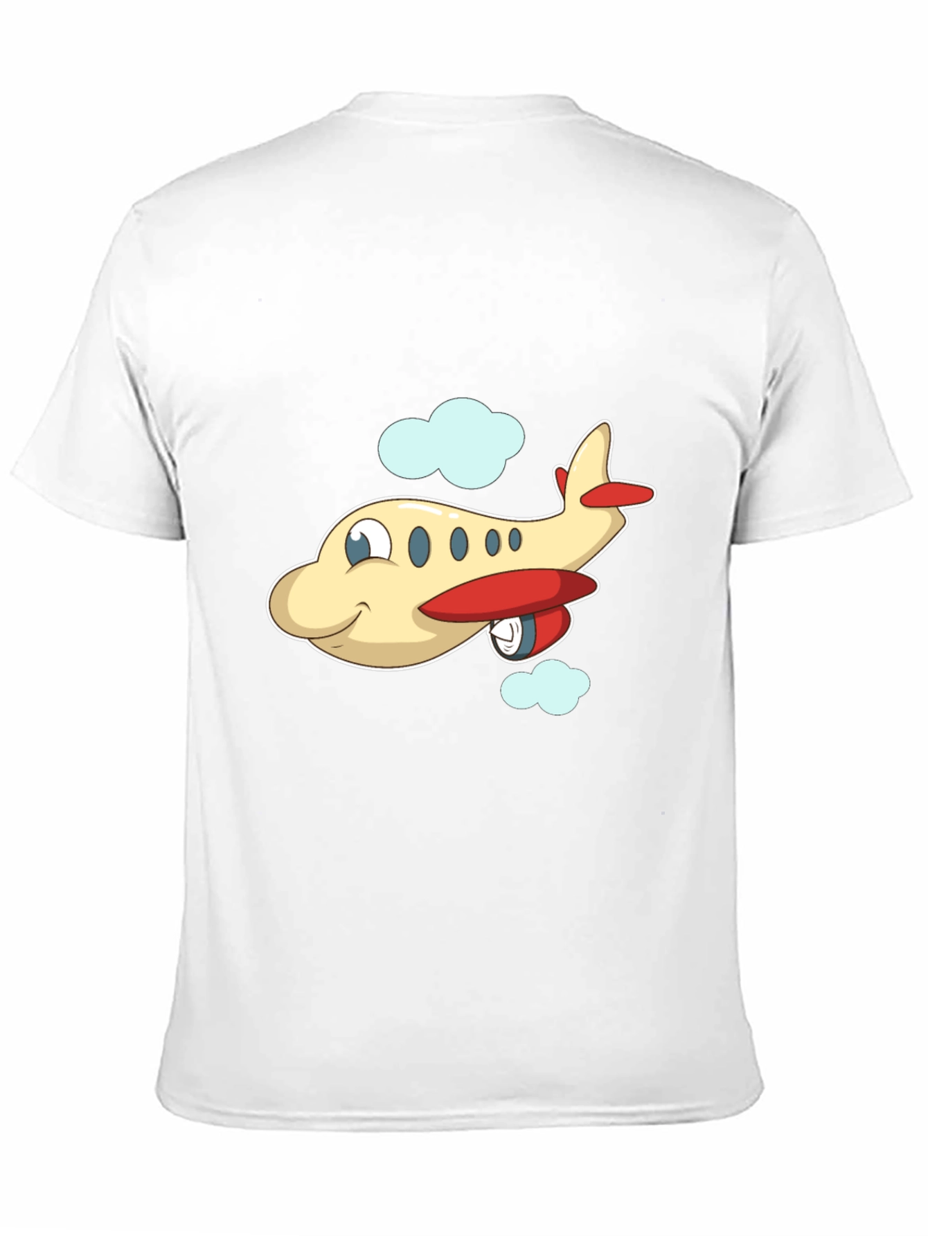 Cartoon Airplane Graphic Black T-Shirt