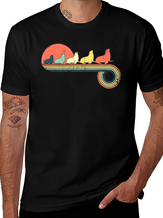 Retro Seal T-Shirt - Vintage Style