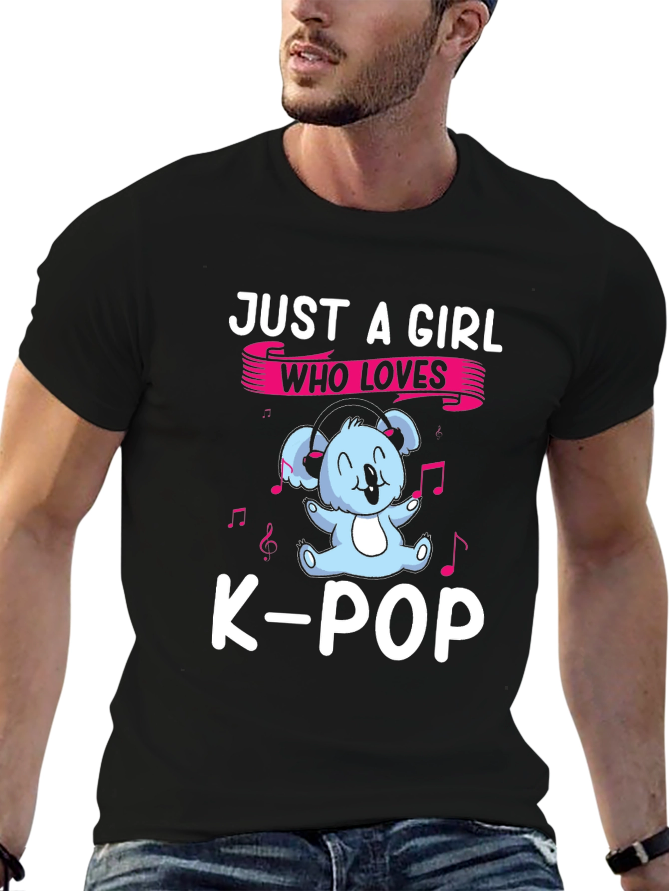 Just A Girl Who Loves K-Pop T-Shirt Cute Koala