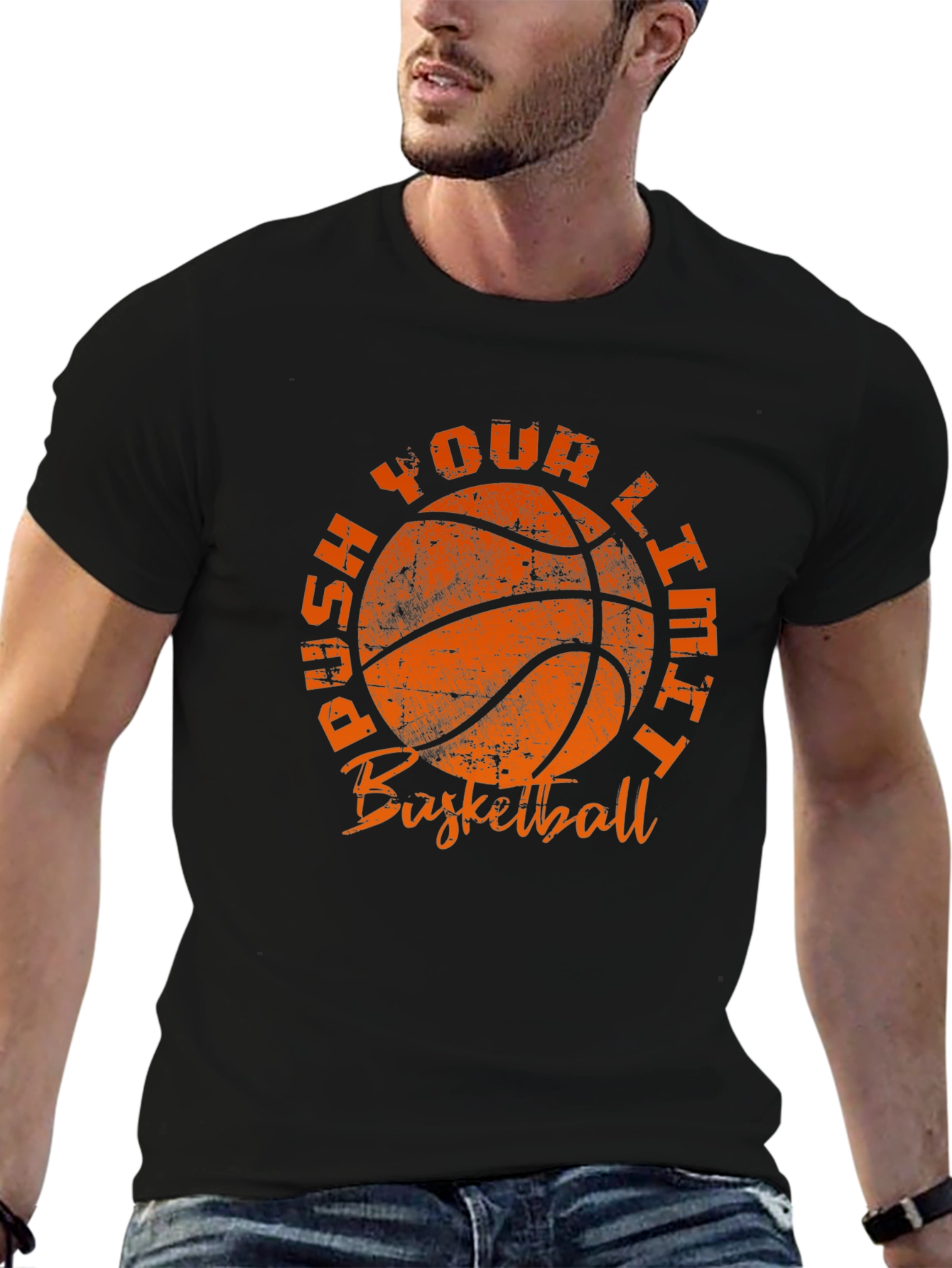 Push Your Limit Basketball Graphic T-Shirt