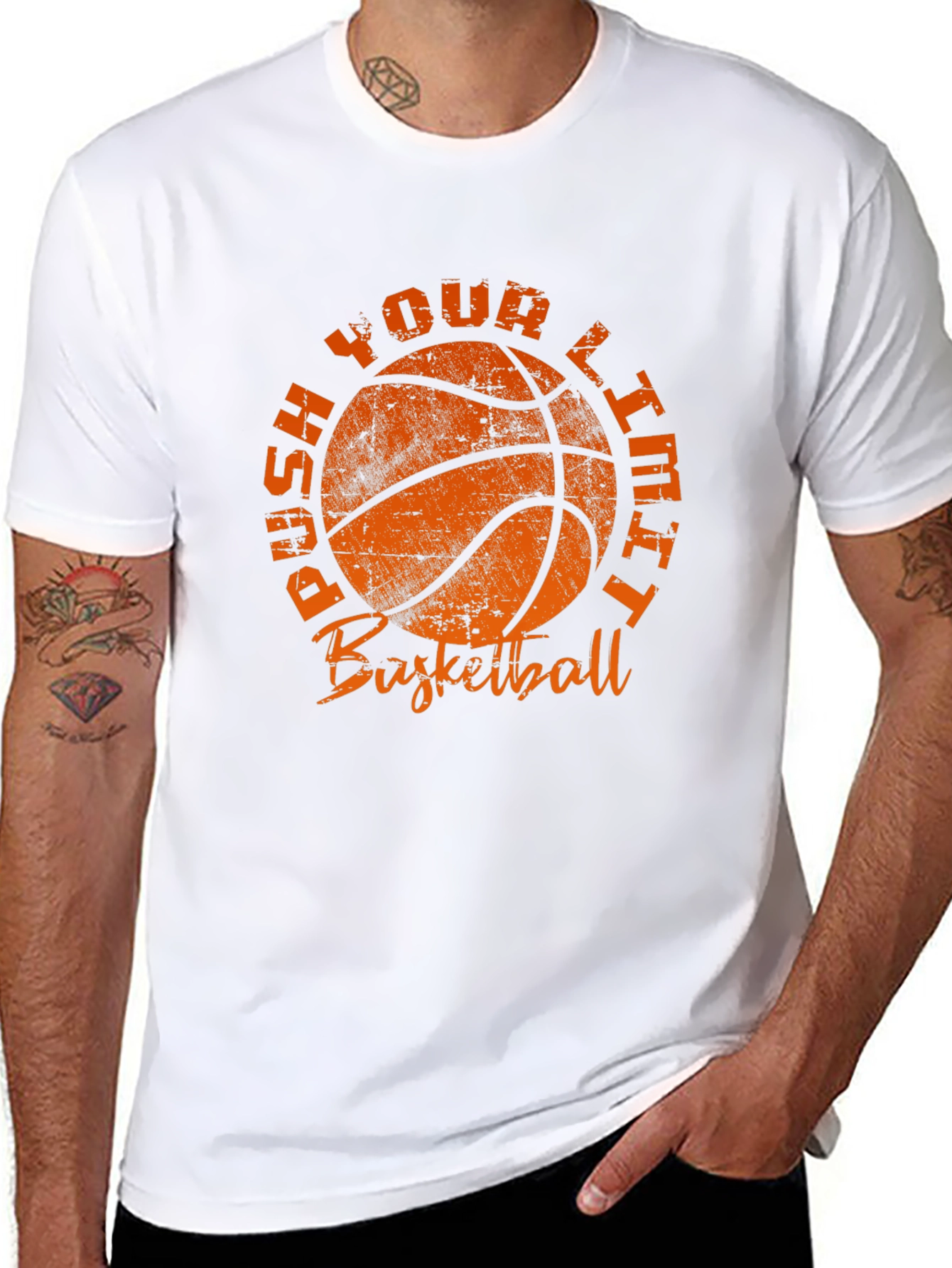 Push Your Limit Basketball Graphic T-Shirt