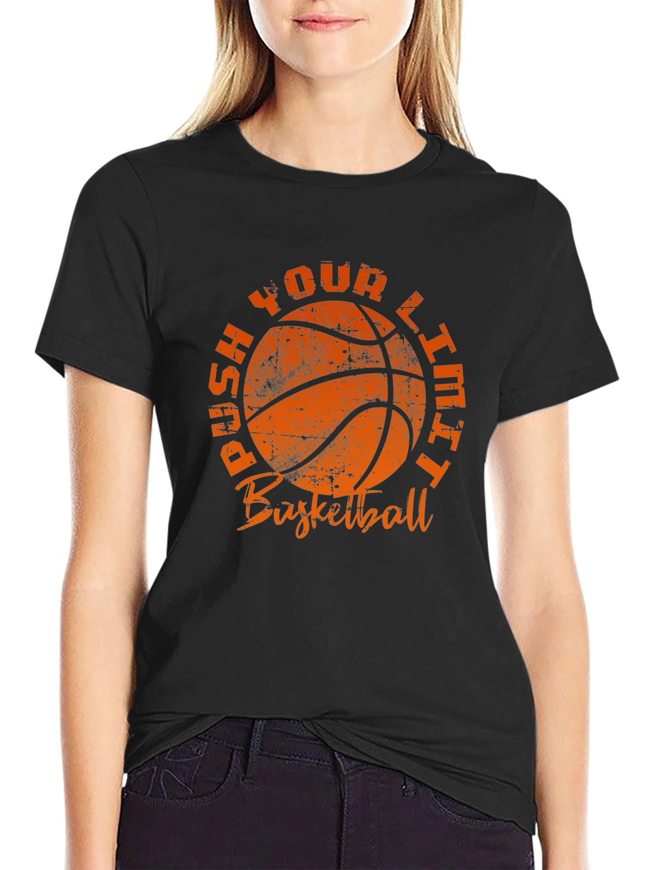 Push Your Limit Basketball Graphic T-Shirt