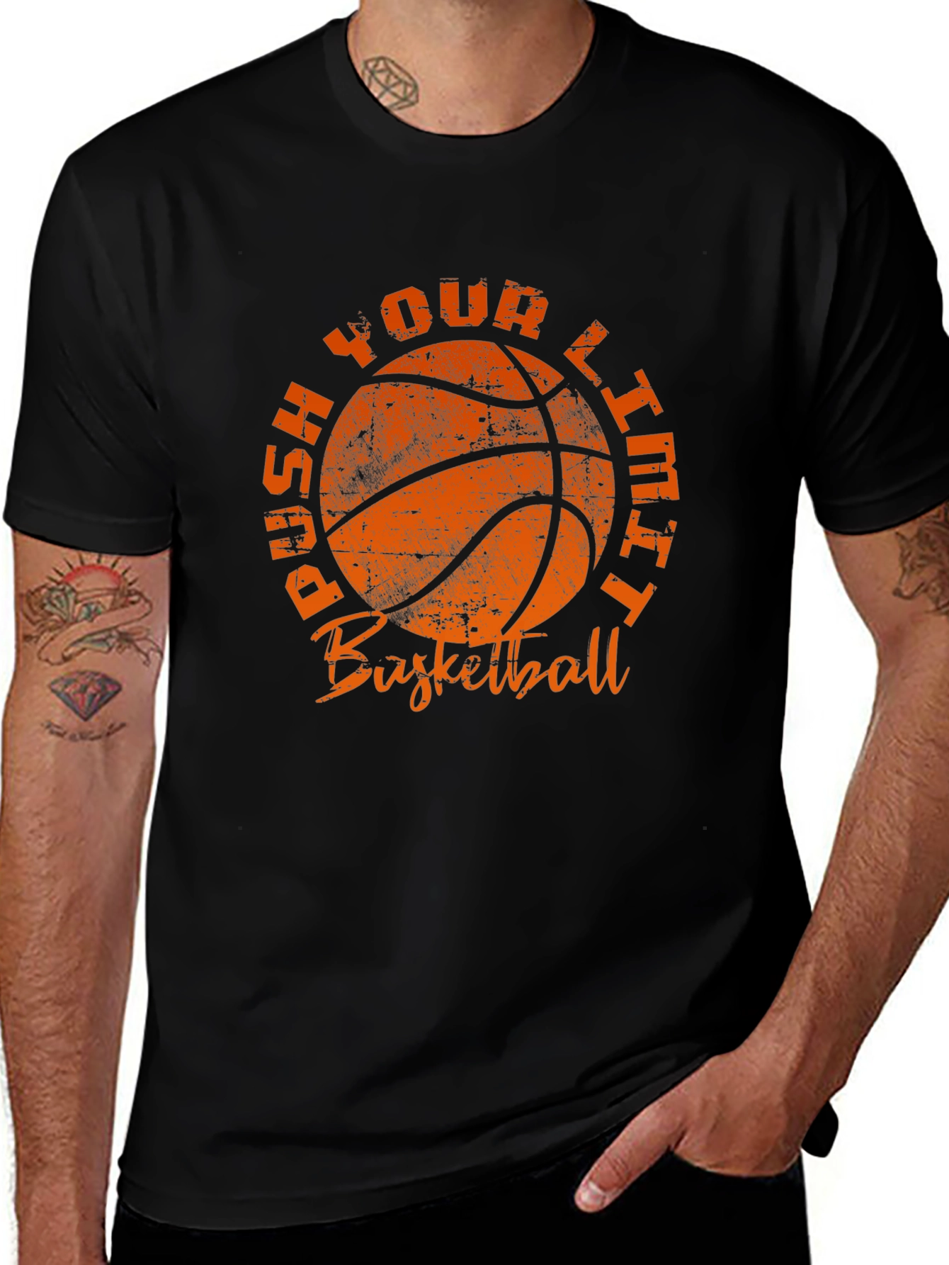 Push Your Limit Basketball Graphic T-Shirt
