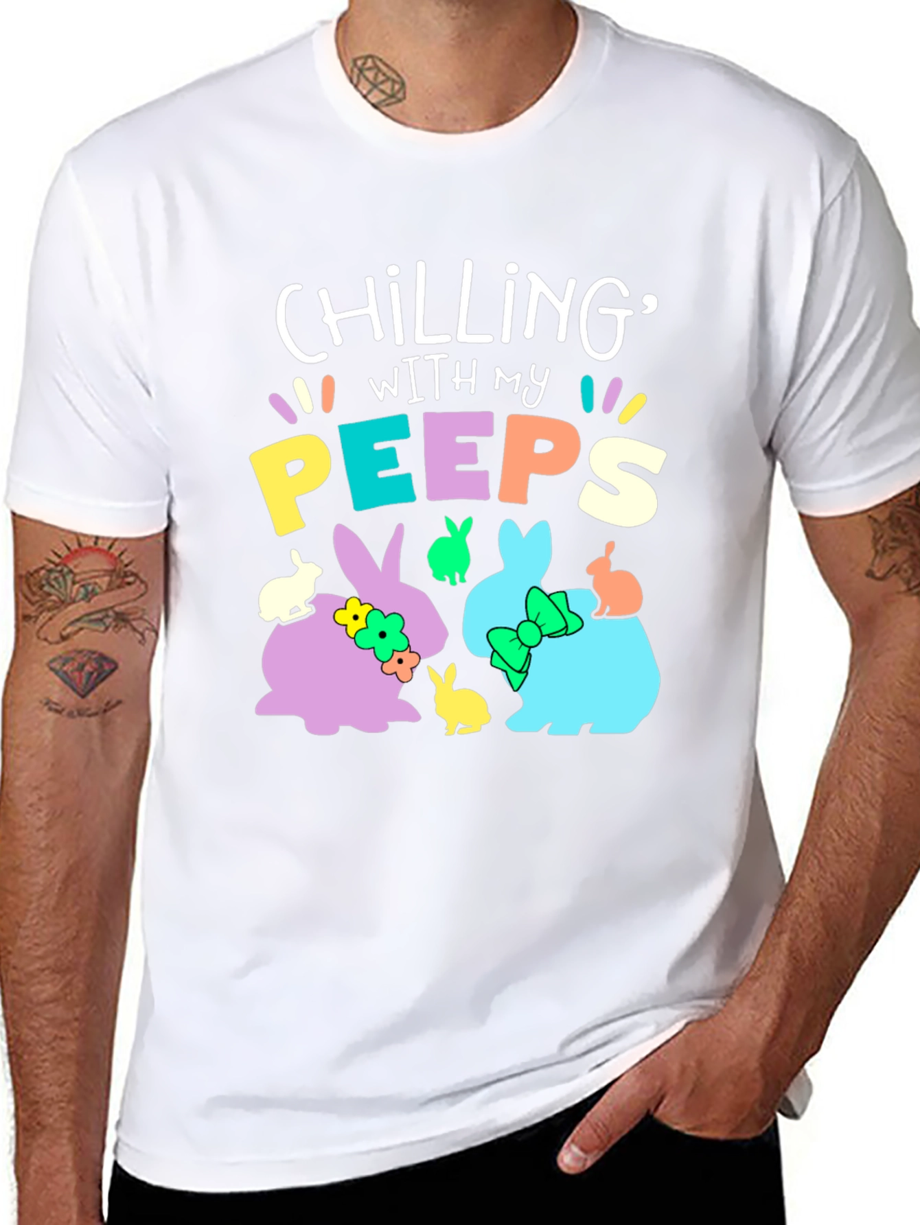 Chilling With My Peeps Easter T-Shirt
