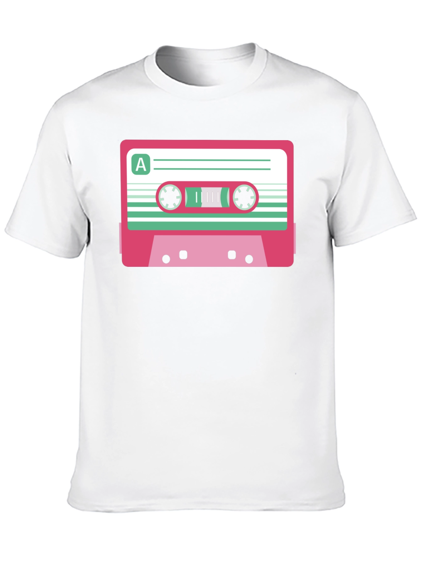 Retro Cassette Tape Graphic T-Shirt - Black