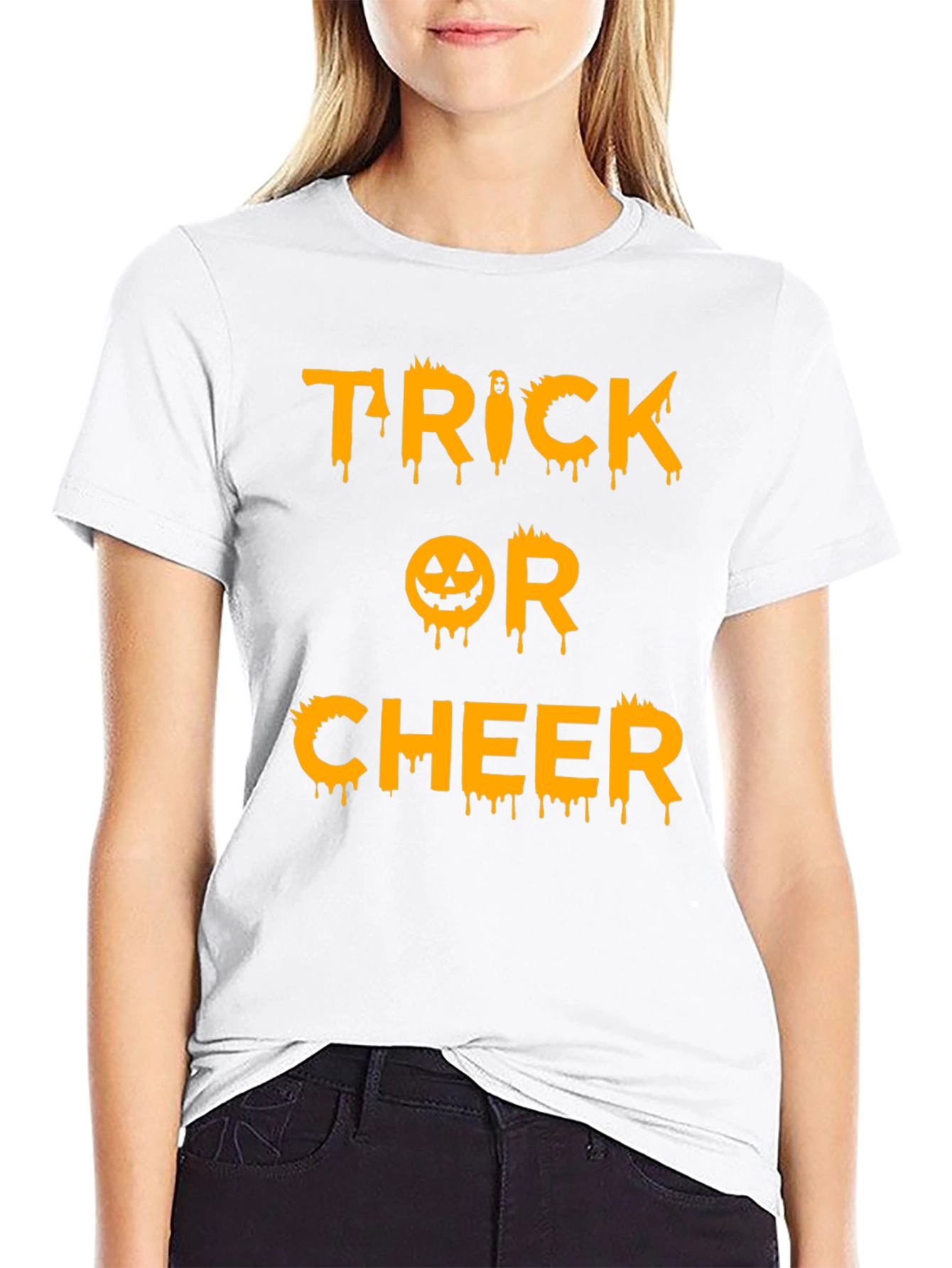 Trick or Cheer Halloween Graphic Tee
