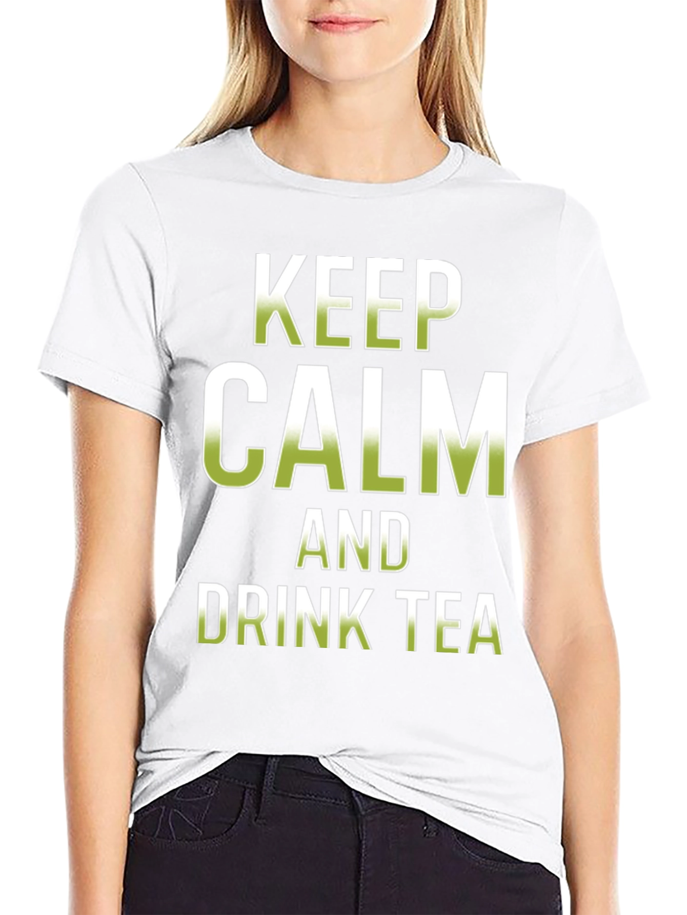 Keep Calm and Drink Tea Black T-Shirt