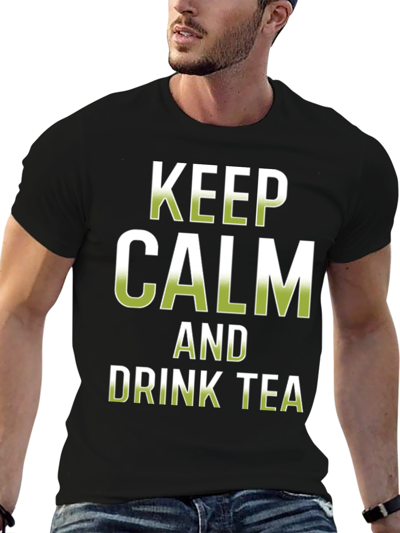 Keep Calm and Drink Tea Black T-Shirt