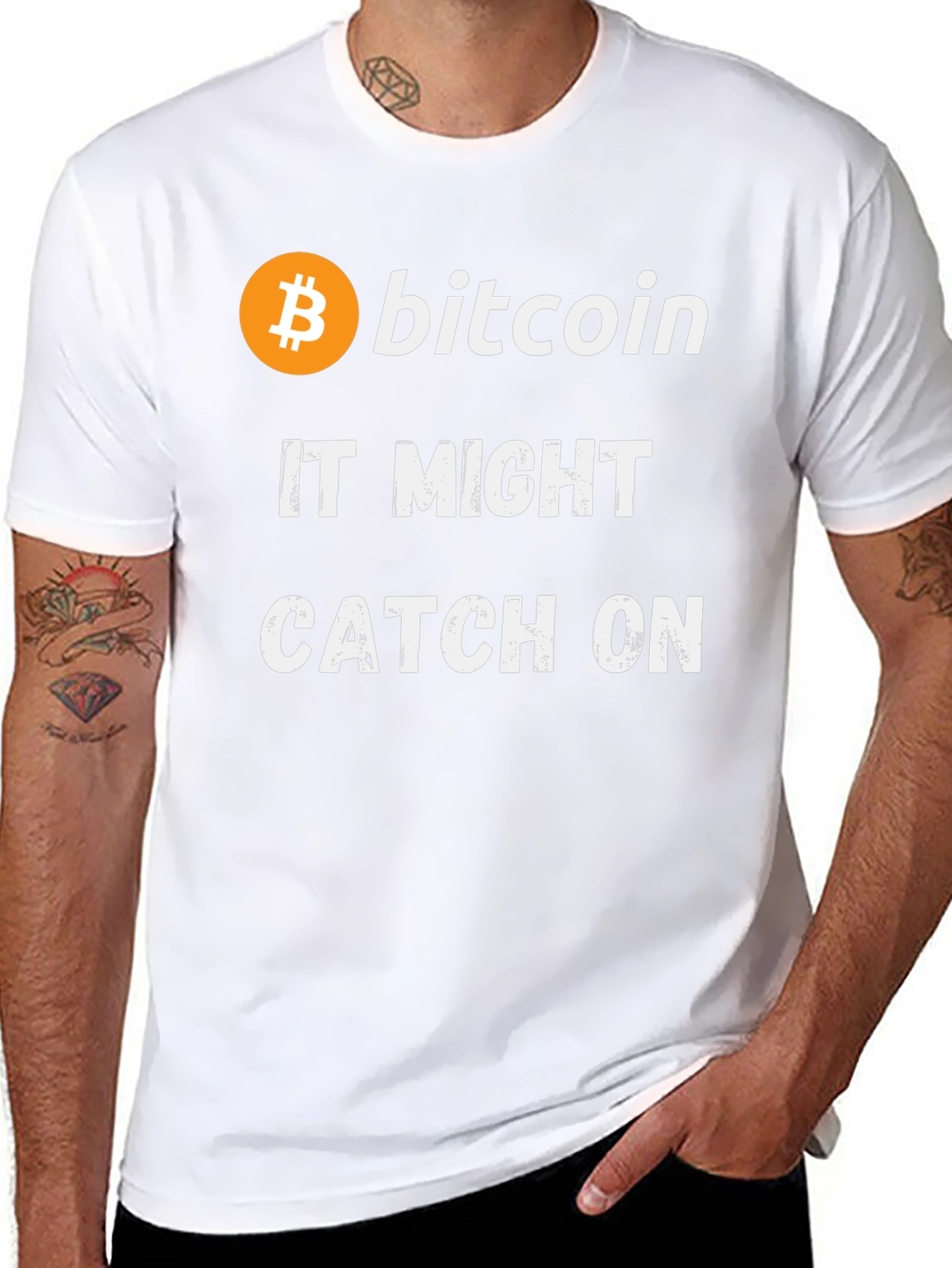 Bitcoin It Might Catch On Black T-Shirt