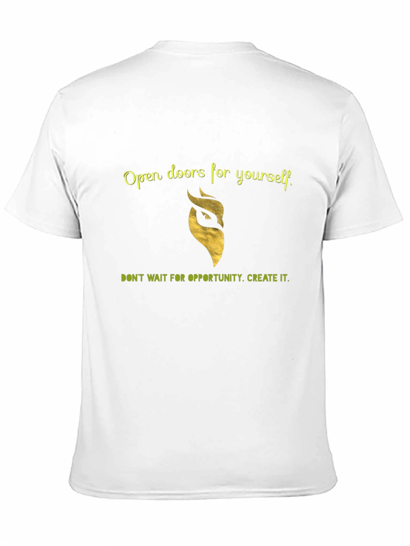Motivational Black T-Shirt - Open Doors