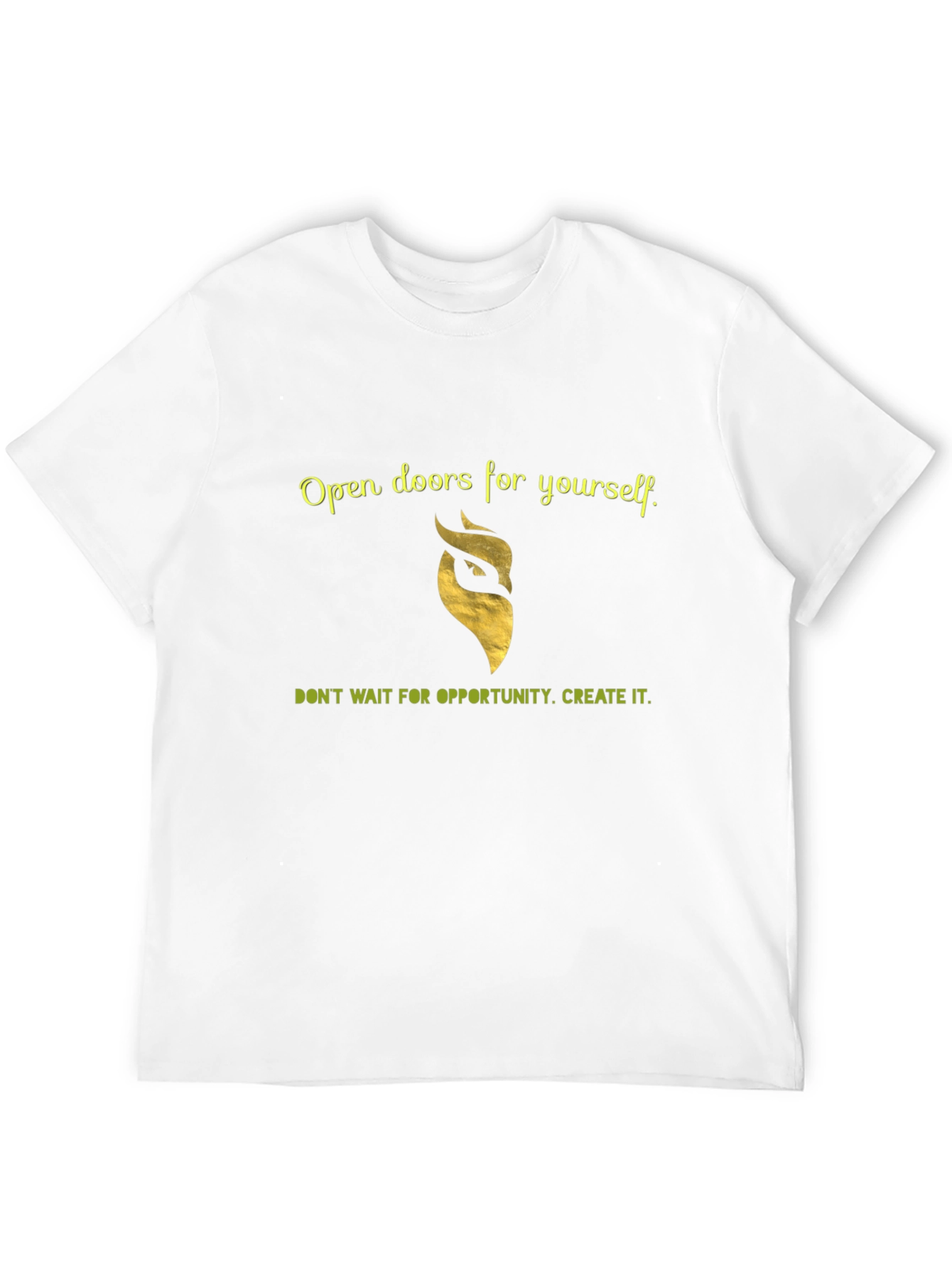 Motivational Black T-Shirt - Open Doors