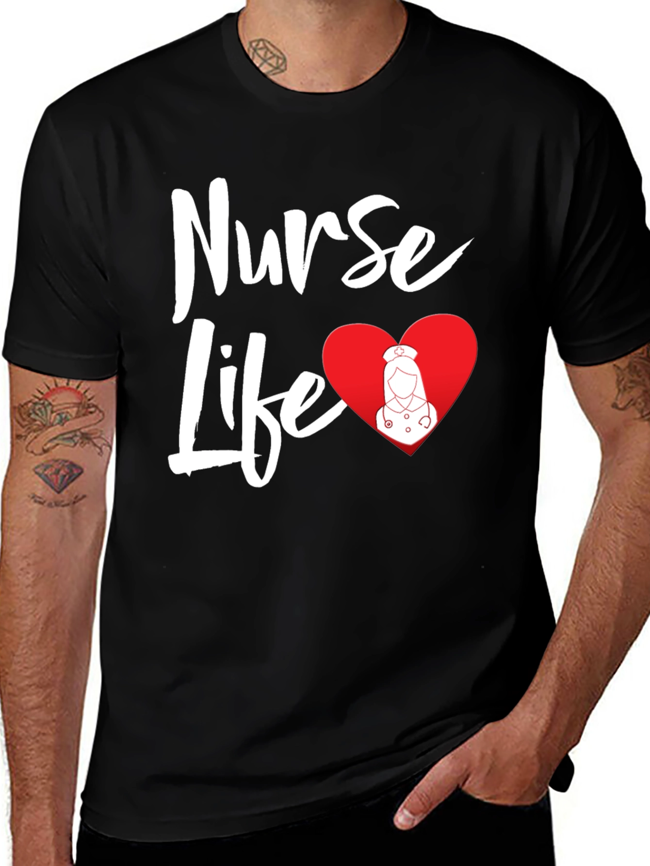 Nurse Life T-Shirt Black Cotton Tee