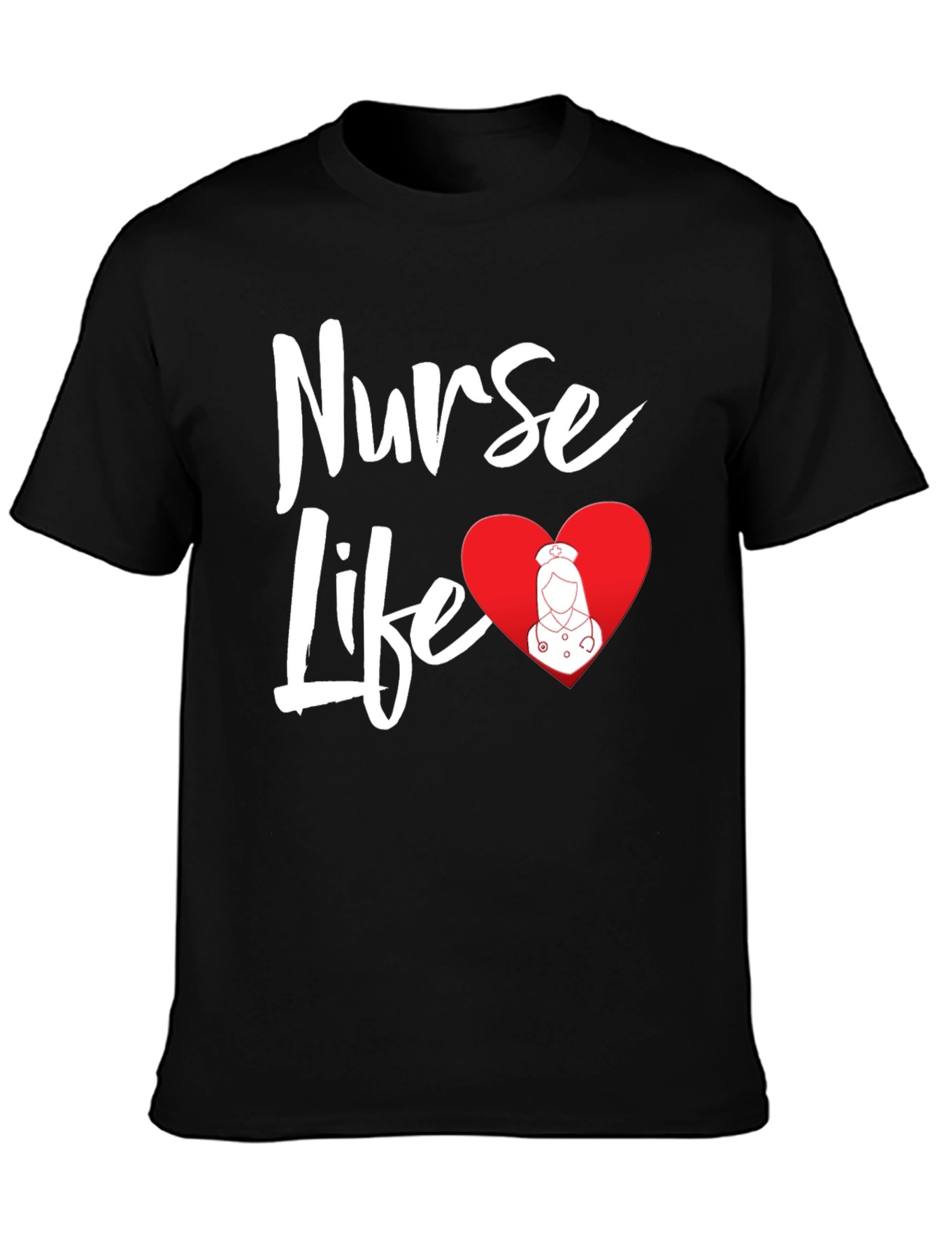 Nurse Life T-Shirt Black Cotton Tee