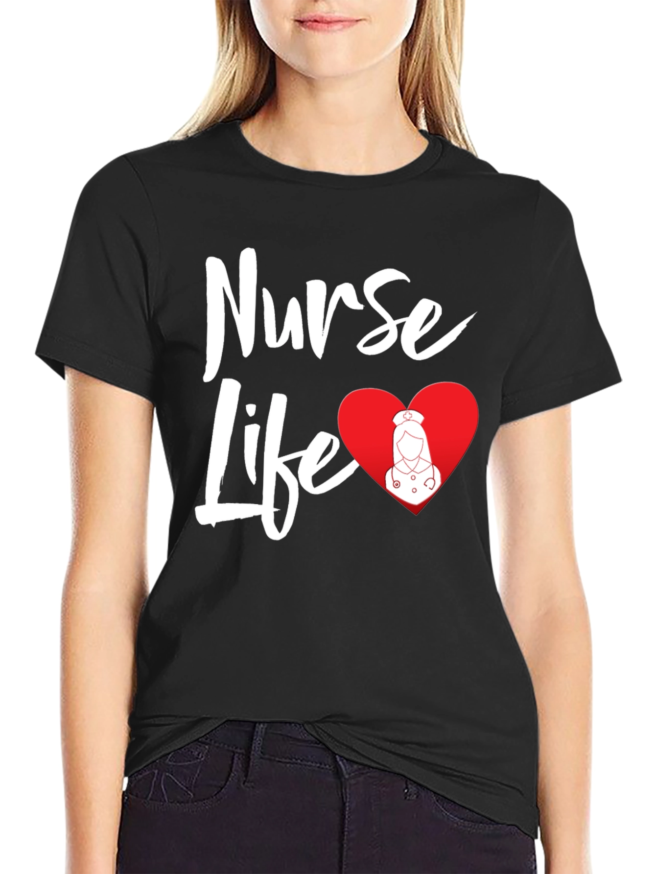 Nurse Life T-Shirt Black Cotton Tee