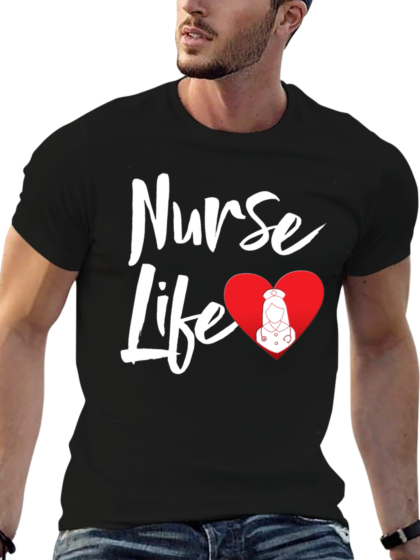 Nurse Life T-Shirt Black Cotton Tee