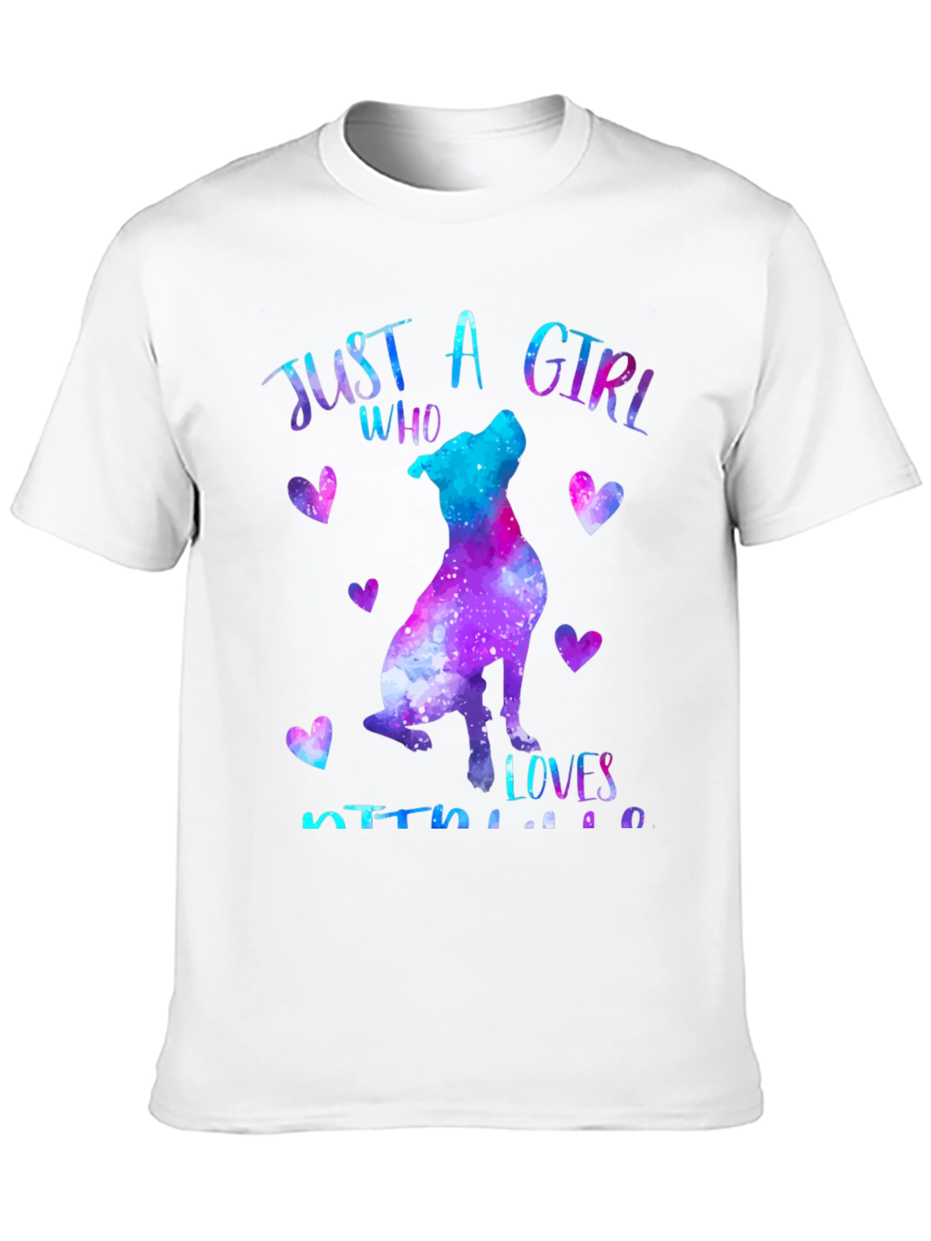 Just a Girl Who Loves Pitbulls Graphic T-Shirt