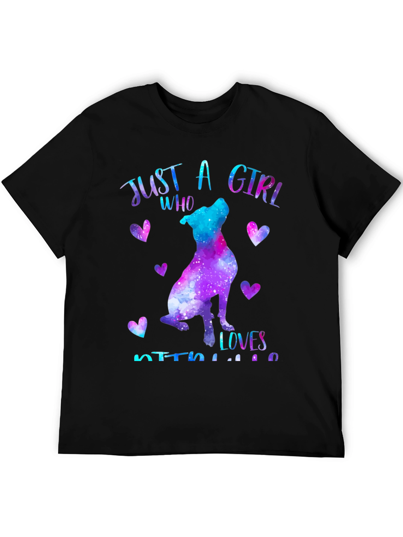 Just a Girl Who Loves Pitbulls Graphic T-Shirt
