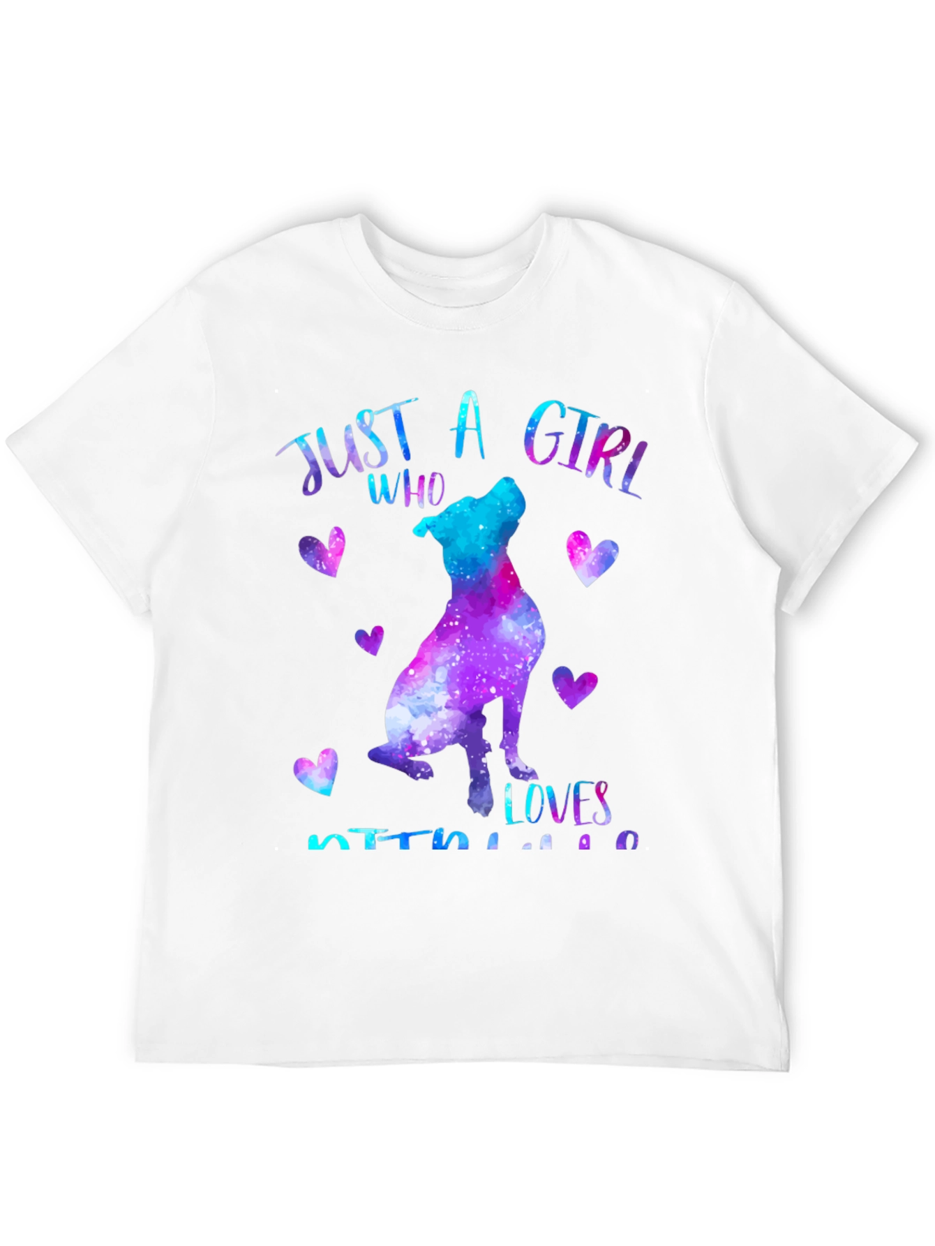 Just a Girl Who Loves Pitbulls Graphic T-Shirt