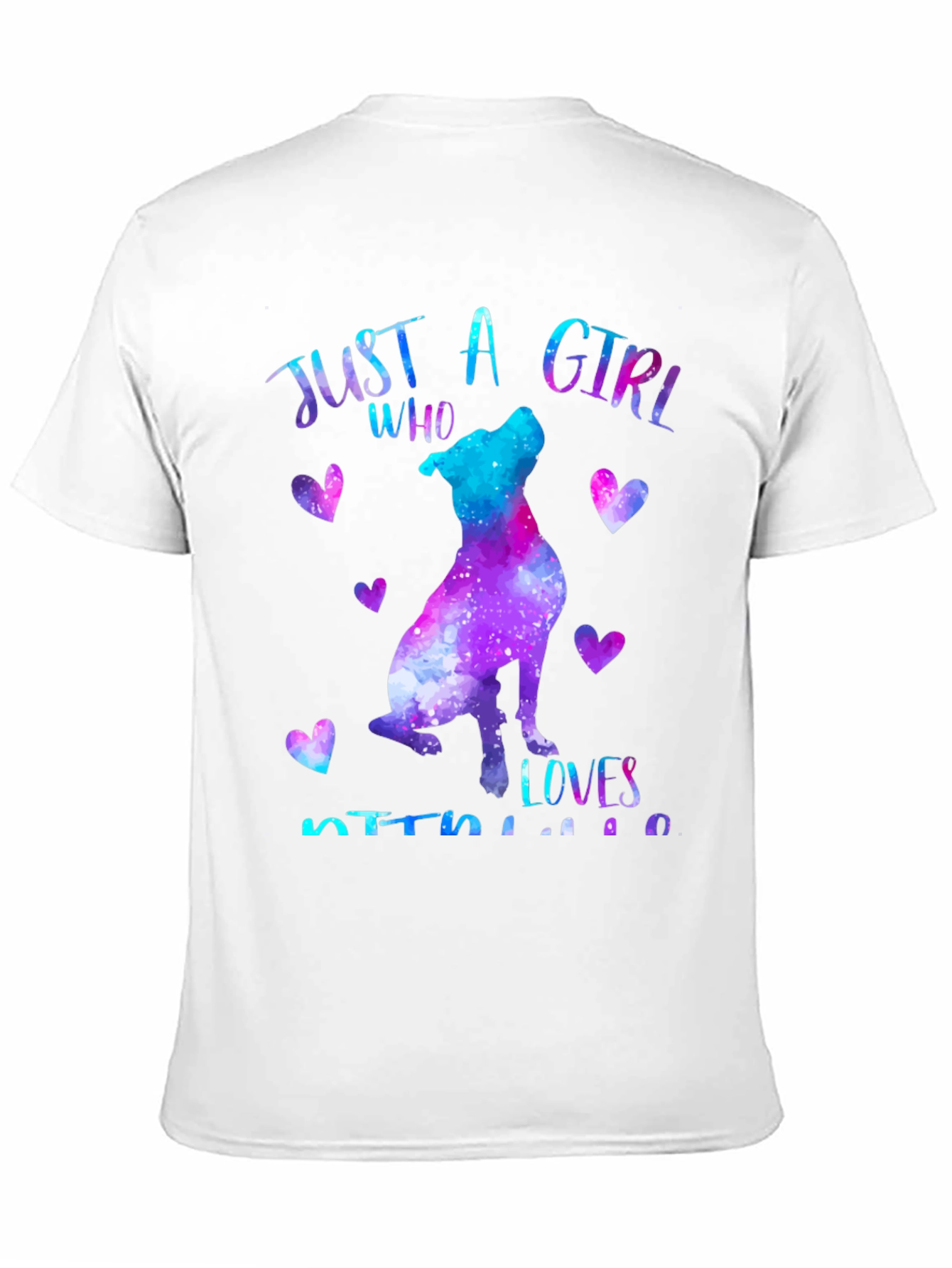 Just a Girl Who Loves Pitbulls Graphic T-Shirt