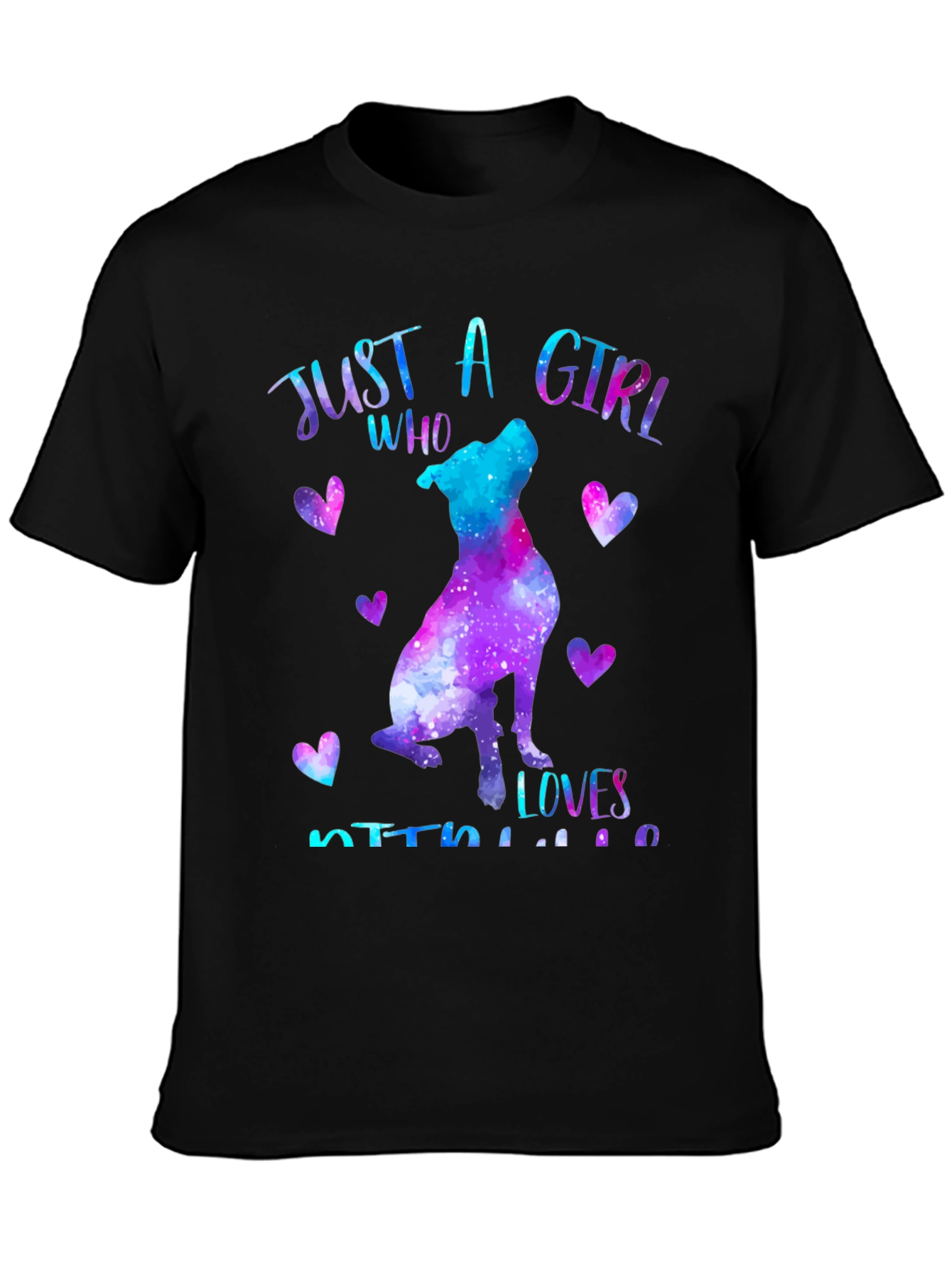 Just a Girl Who Loves Pitbulls Graphic T-Shirt