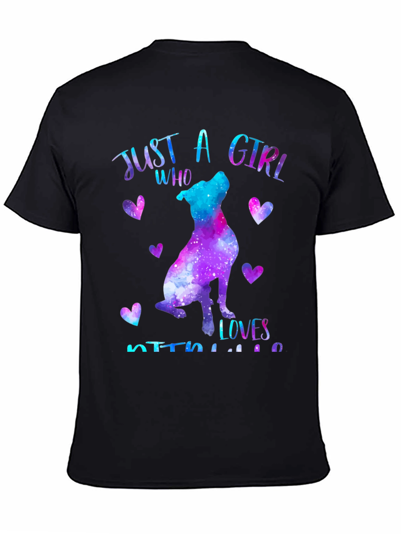 Just a Girl Who Loves Pitbulls Graphic T-Shirt