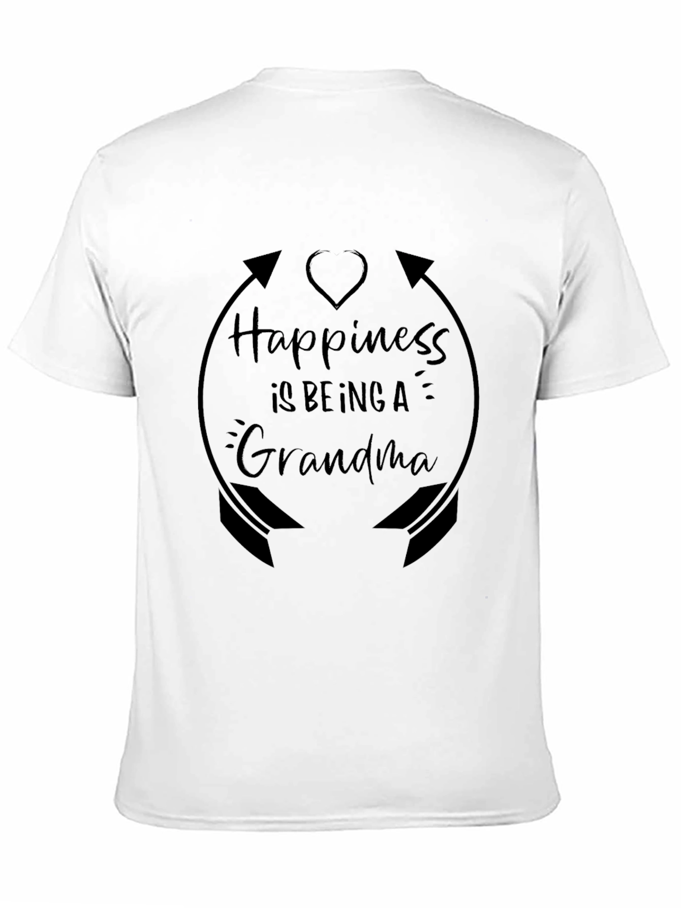 Grandma Happiness Graphic T-Shirt - Black