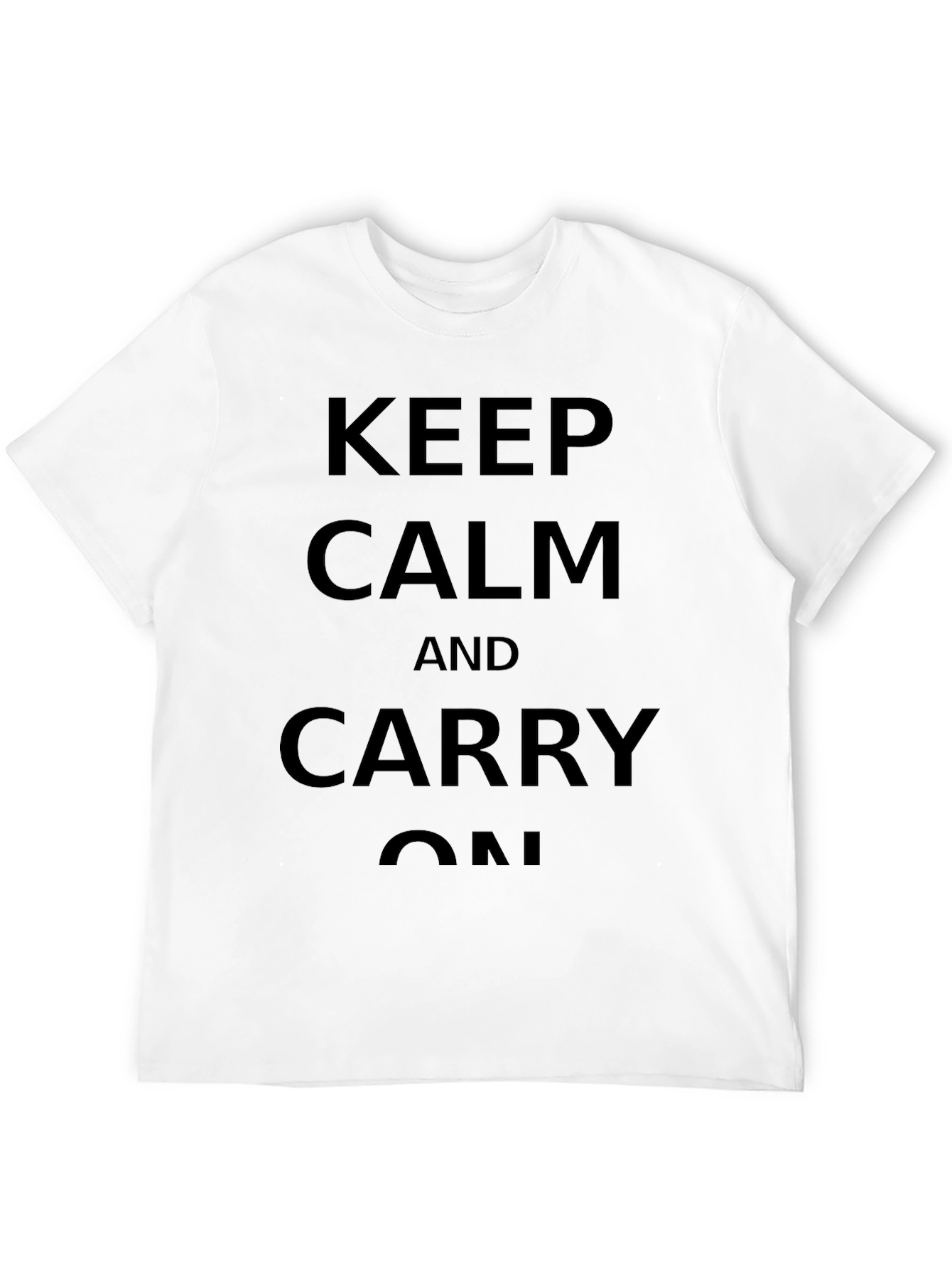 Keep Calm and Carry On Black T-Shirt