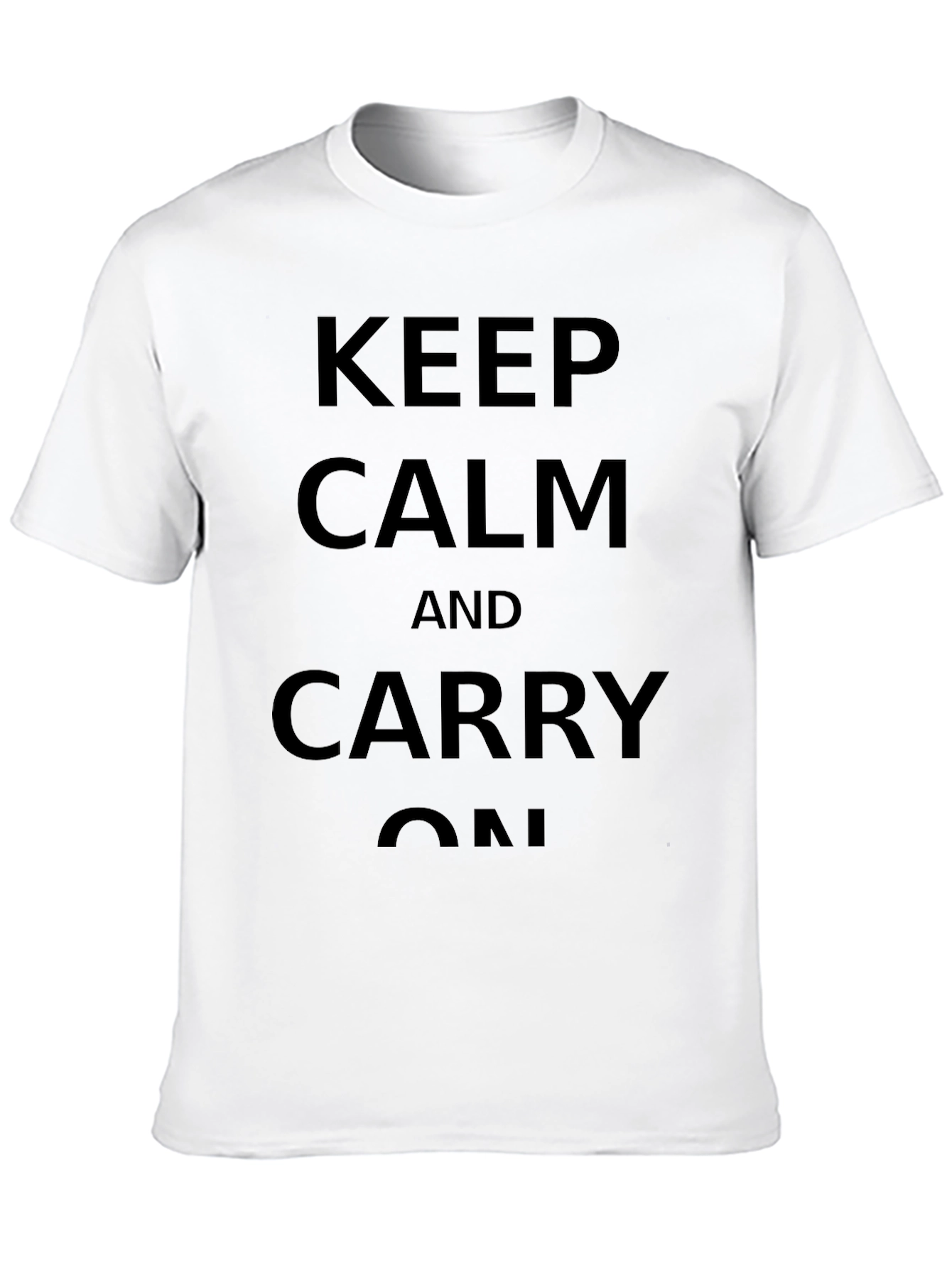 Keep Calm and Carry On Black T-Shirt