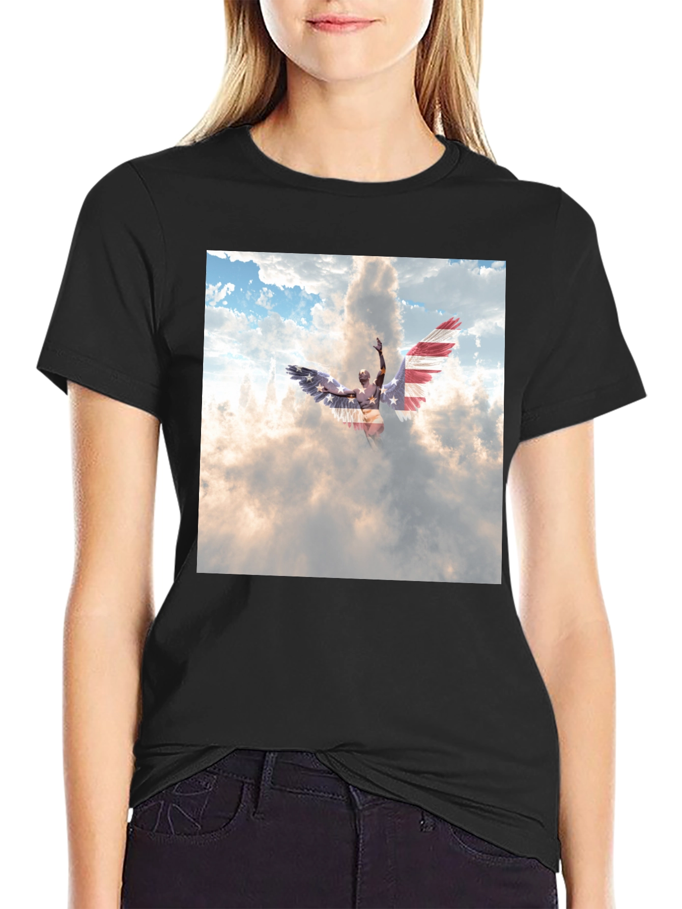 Angel Wings USA Flag T-Shirt