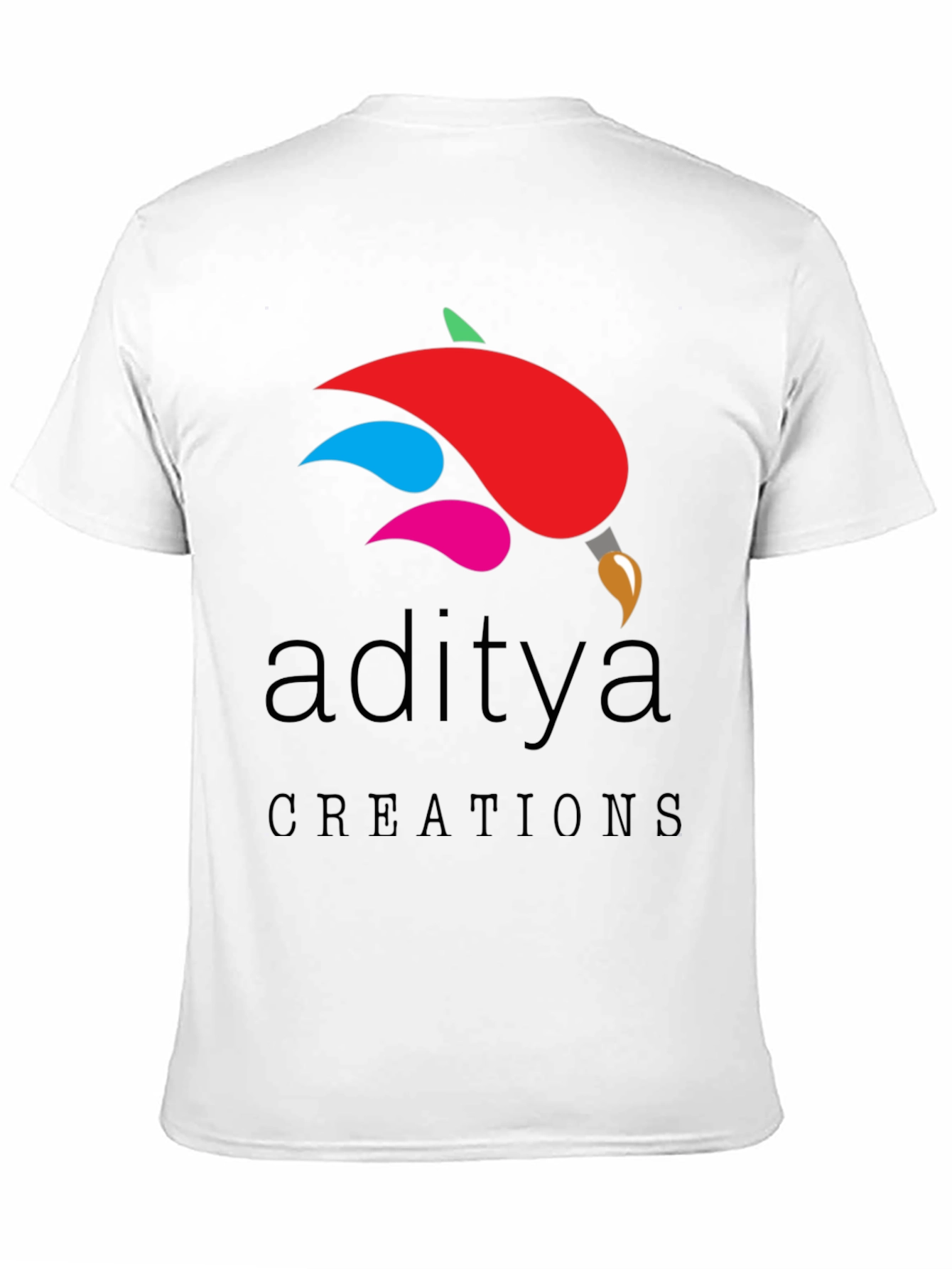 Aditya Creations Black Graphic Tee
