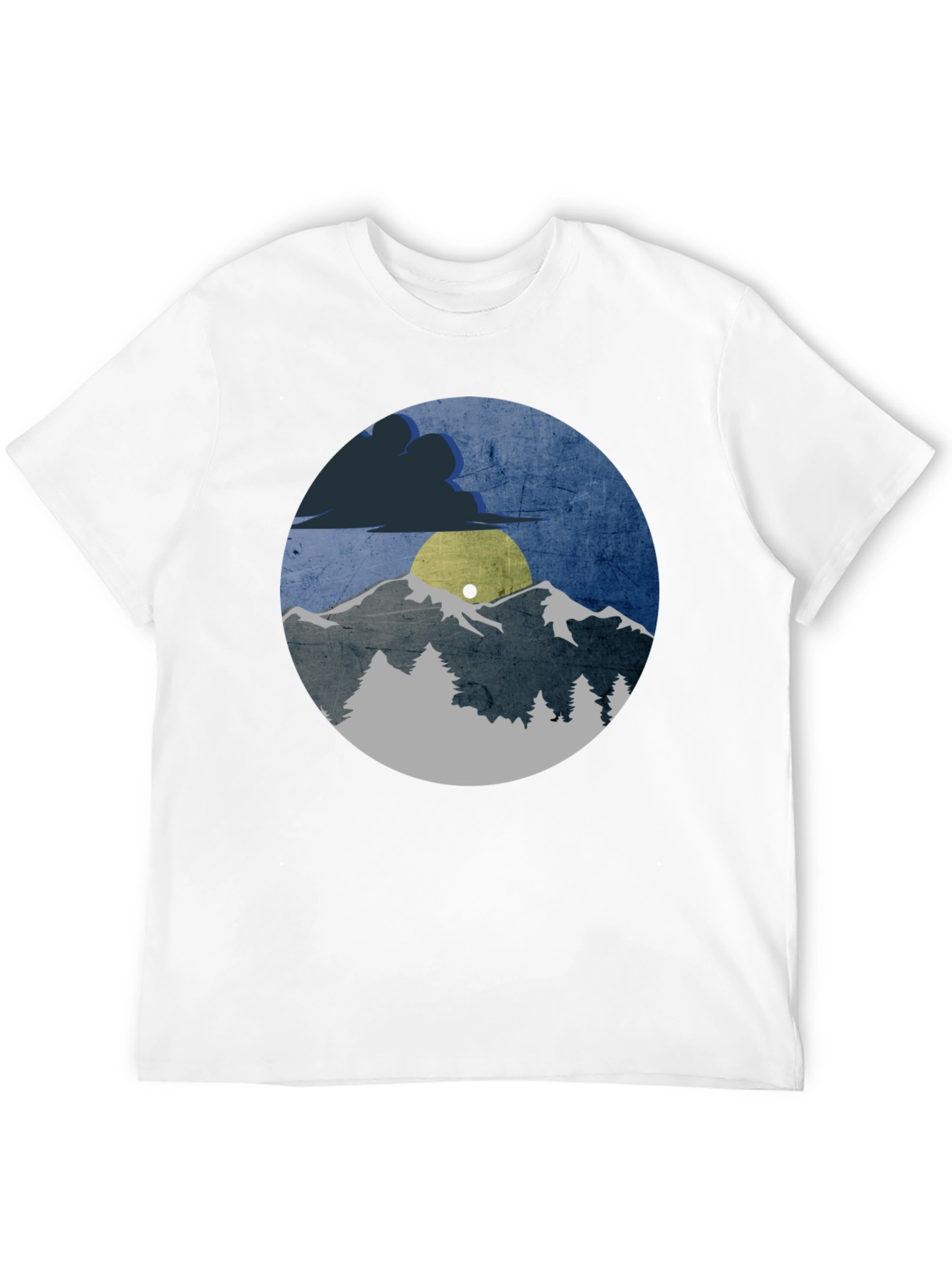 Mountain Scene Graphic Tee - Unisex Black T-Shirt