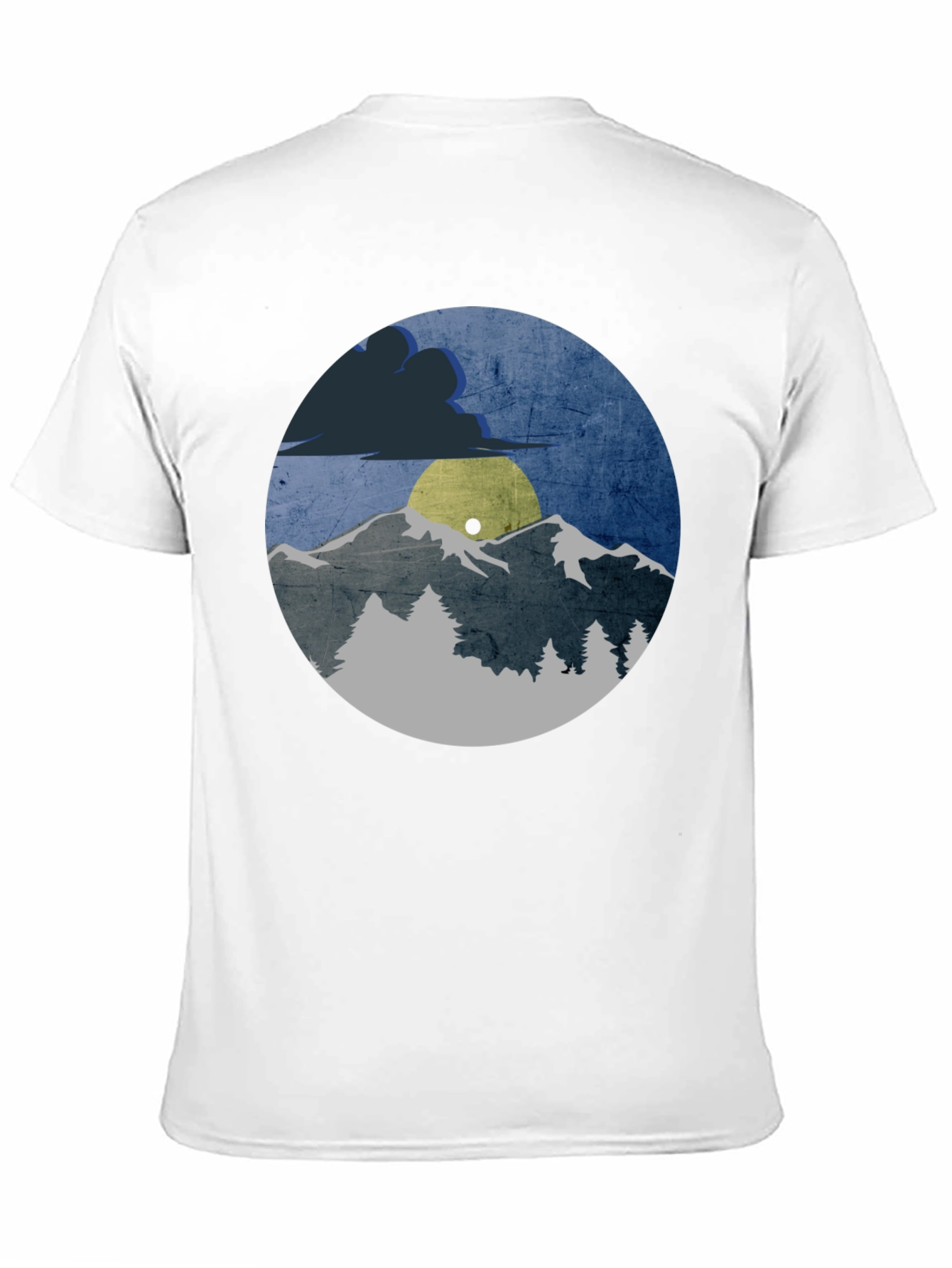 Mountain Scene Graphic Tee - Unisex Black T-Shirt