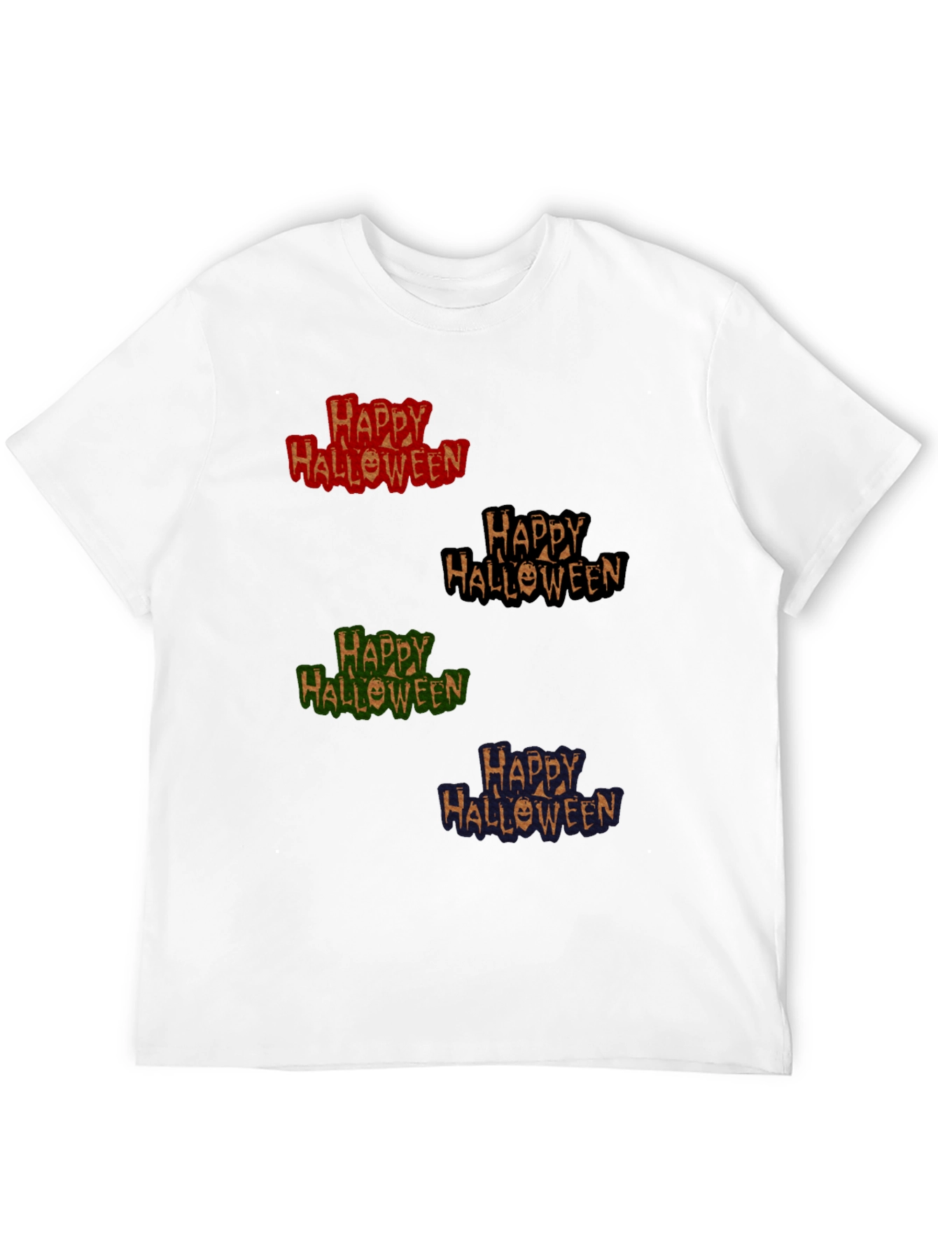 Happy Halloween Graphic T-Shirt - Mens Crew Neck Tee