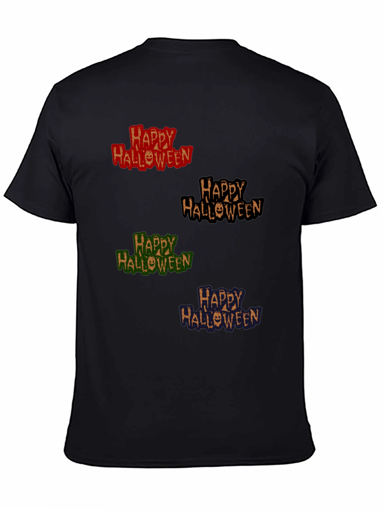 Happy Halloween Graphic T-Shirt - Mens Crew Neck Tee