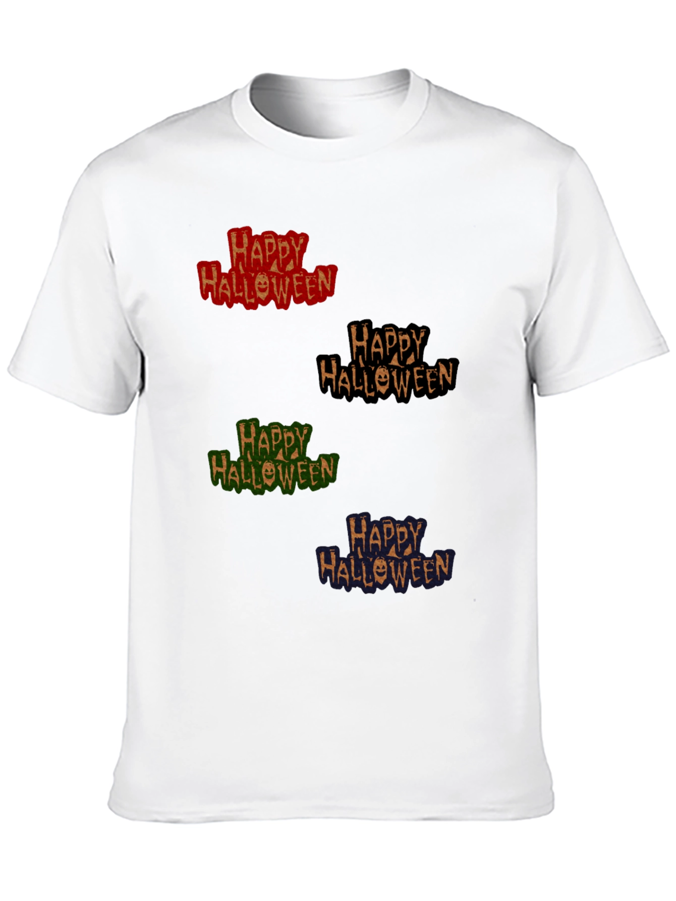 Happy Halloween Graphic T-Shirt - Mens Crew Neck Tee