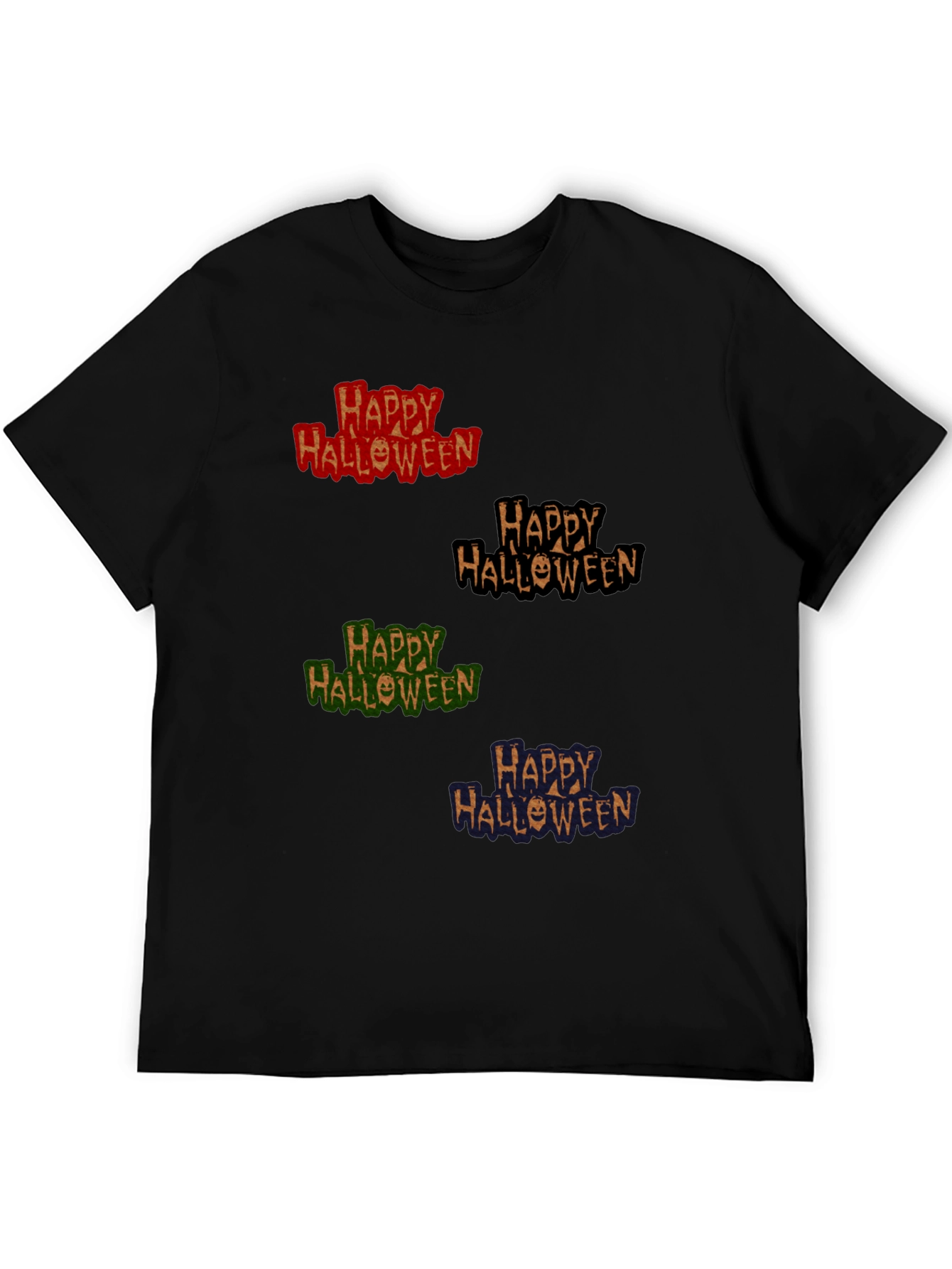 Happy Halloween Graphic T-Shirt - Mens Crew Neck Tee