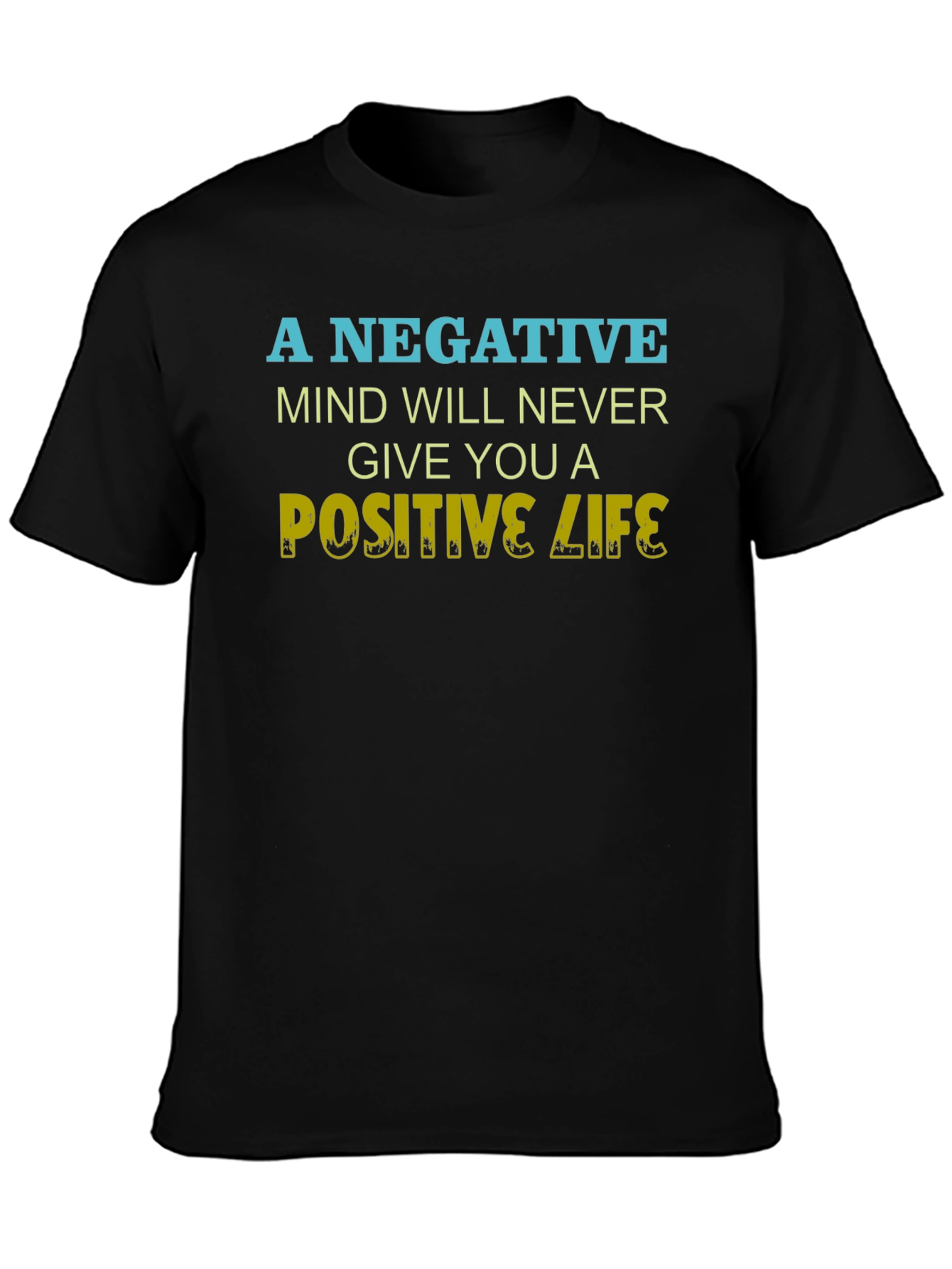 Positive Life Graphic Tee - Black Cotton