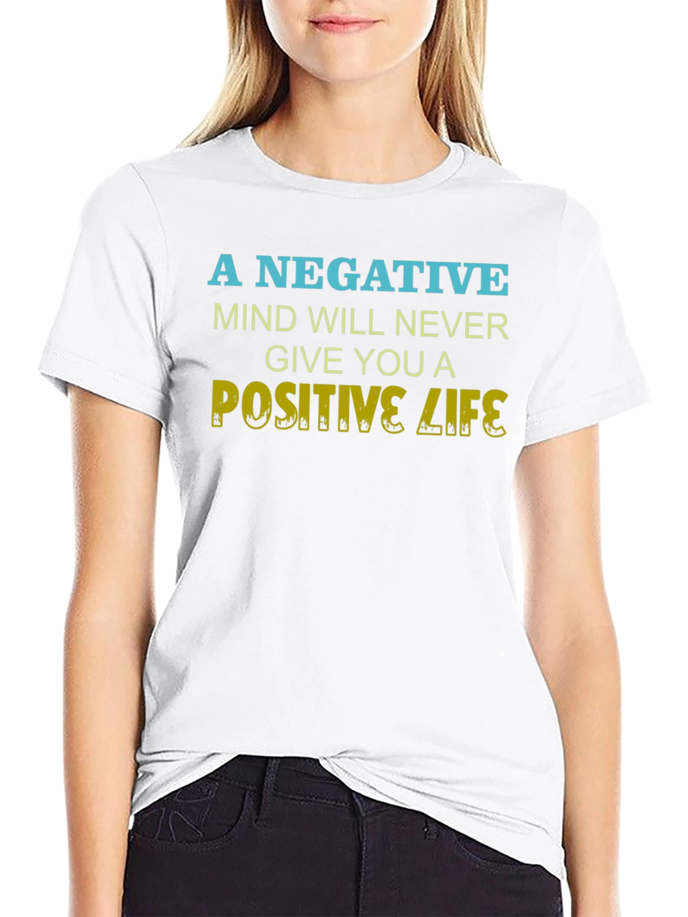 Positive Life Graphic Tee - Black Cotton