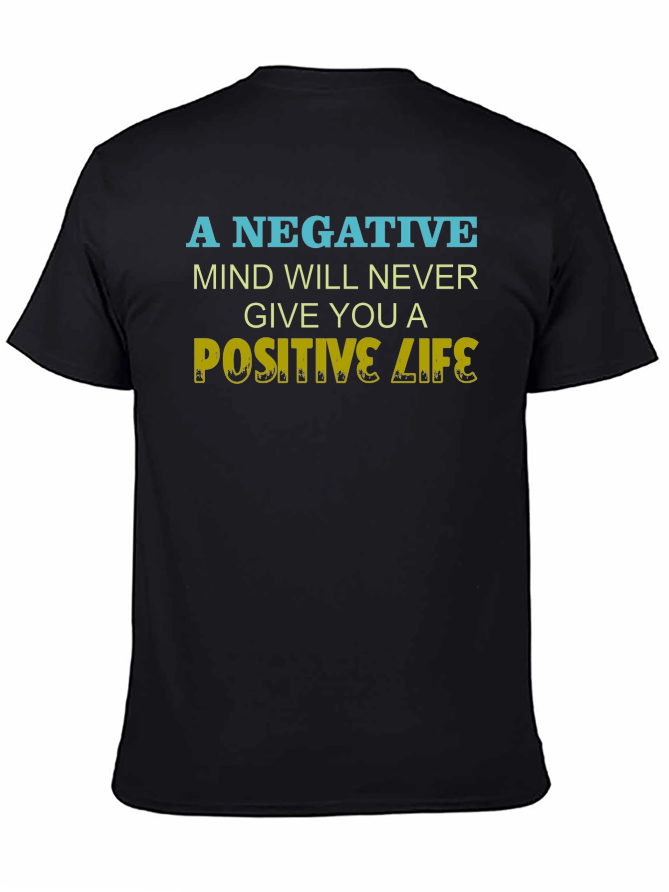 Positive Life Graphic Tee - Black Cotton
